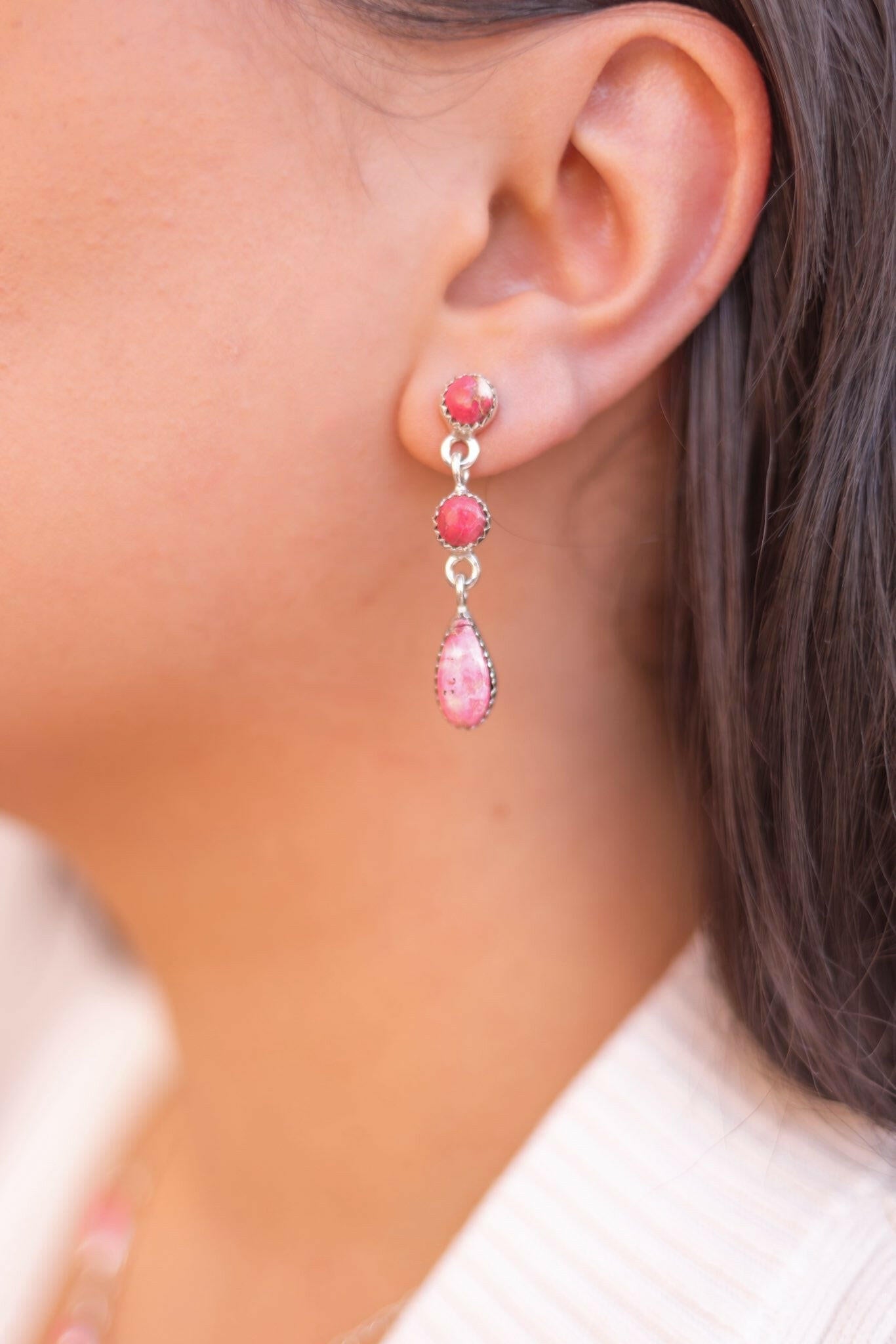 High Desert Glow Jasper Necklace and Earrings Set-Necklaces-Krush Kandy, Women's Online Fashion Boutique Located in Phoenix, Arizona (Scottsdale Area)