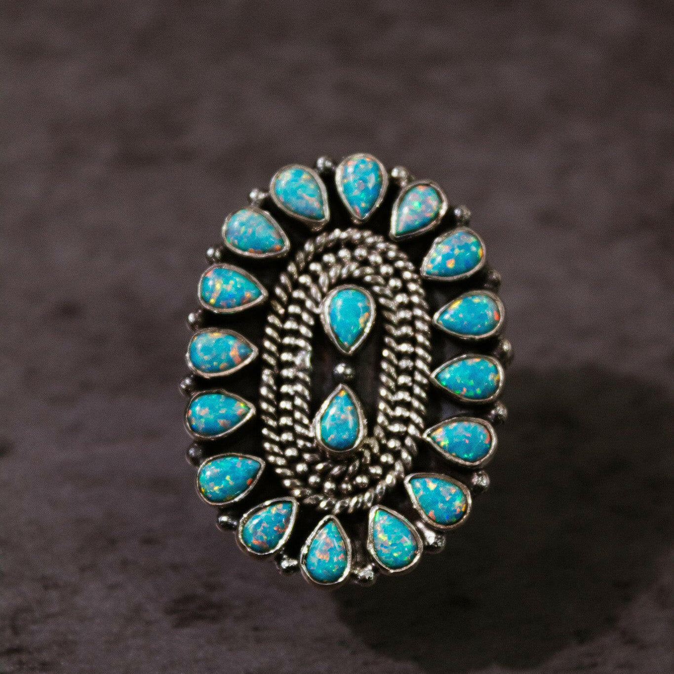 Kristyn's Classic Concho Stone Ring-Ring Sizers-Krush Kandy, Women's Online Fashion Boutique Located in Phoenix, Arizona (Scottsdale Area)