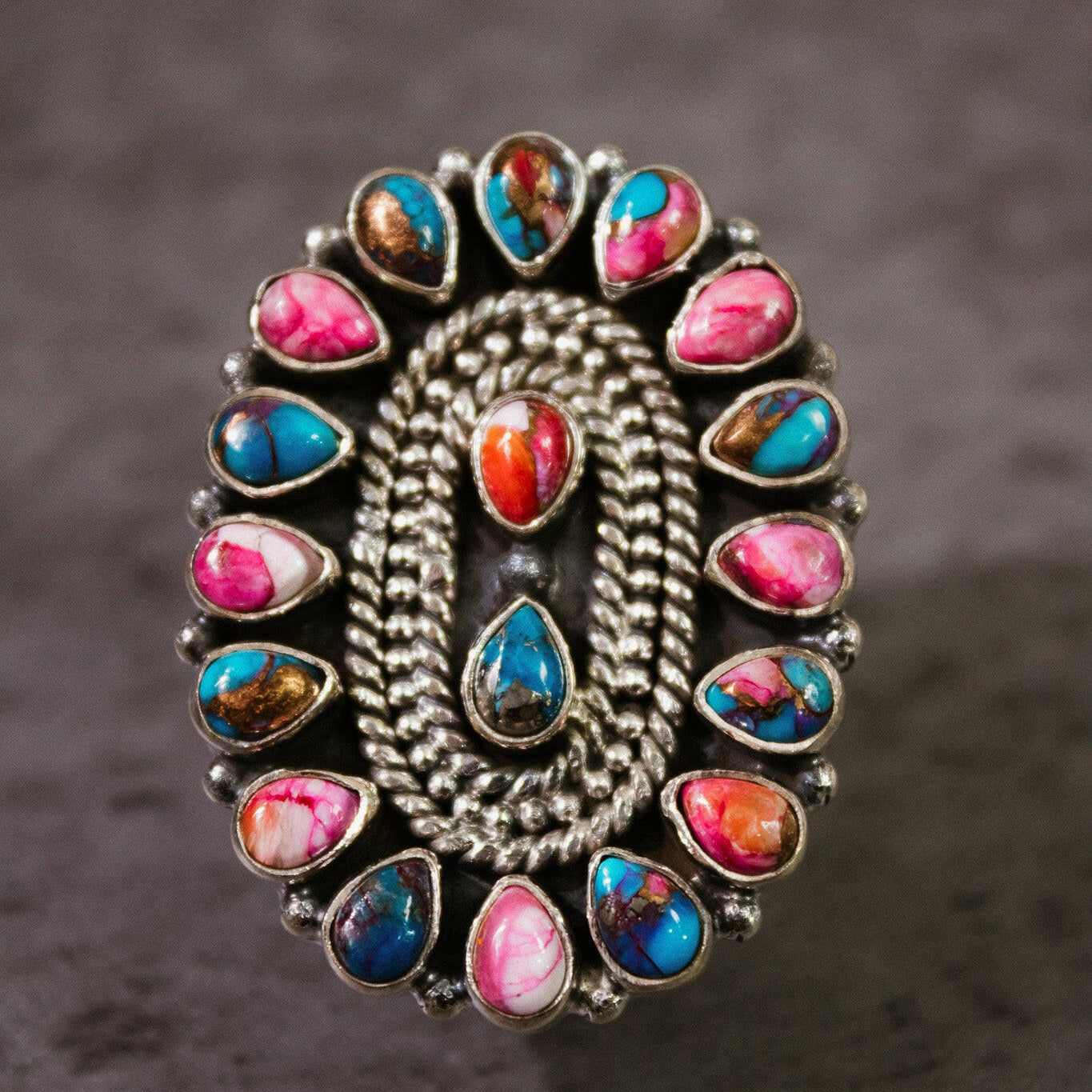 Kristyn's Classic Concho Stone Ring-Ring Sizers-Krush Kandy, Women's Online Fashion Boutique Located in Phoenix, Arizona (Scottsdale Area)