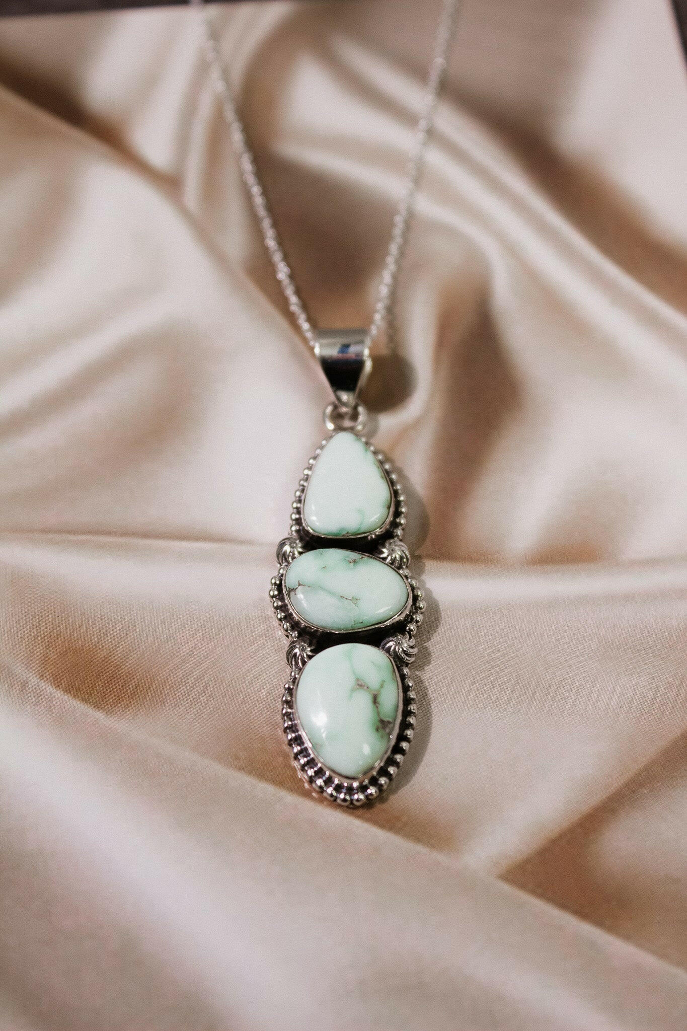 Palomas Three Stone Pendant-Chain Necklaces-Krush Kandy, Women's Online Fashion Boutique Located in Phoenix, Arizona (Scottsdale Area)