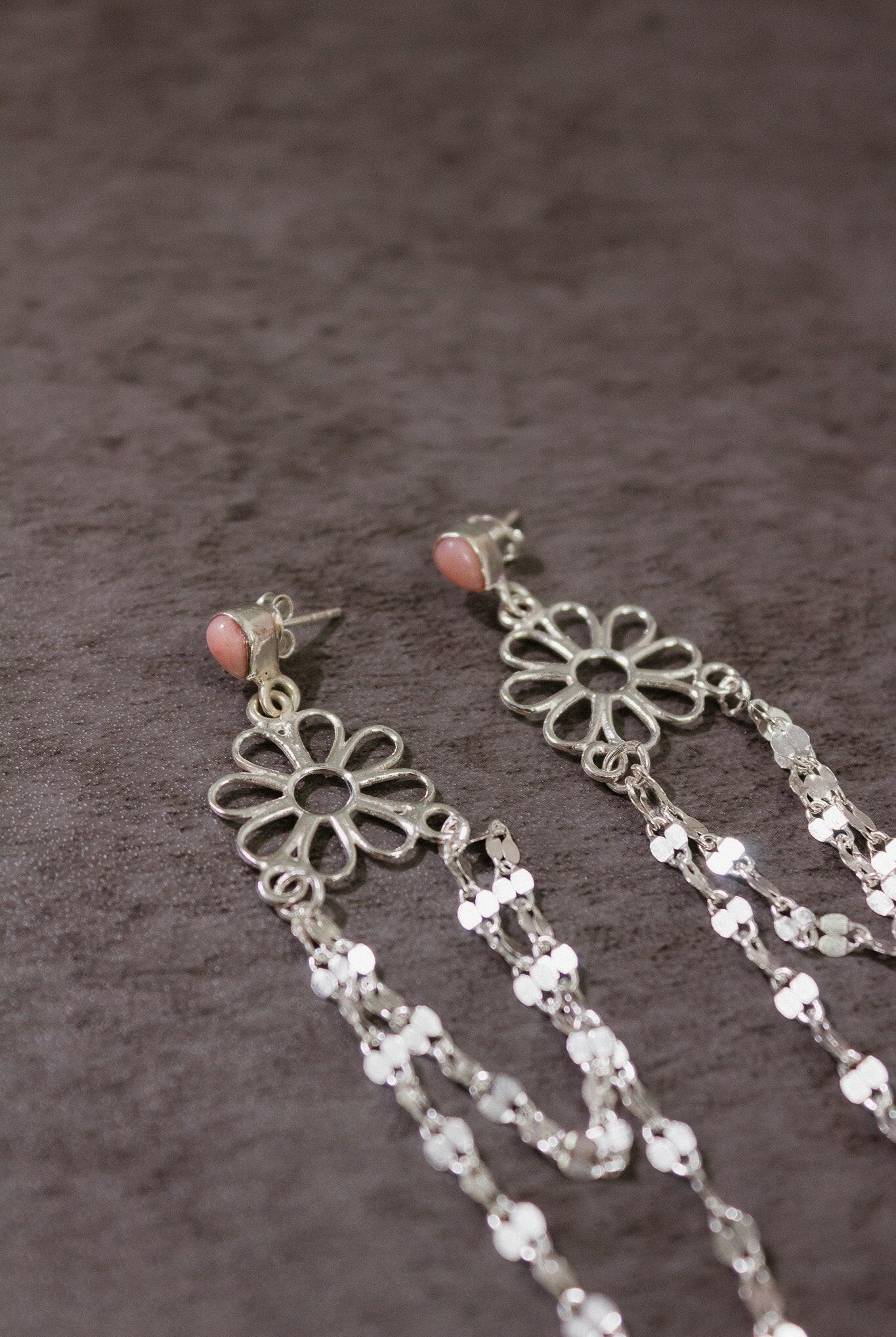 Stone Delight Chain Earrings-Stud Earrings-Krush Kandy, Women's Online Fashion Boutique Located in Phoenix, Arizona (Scottsdale Area)