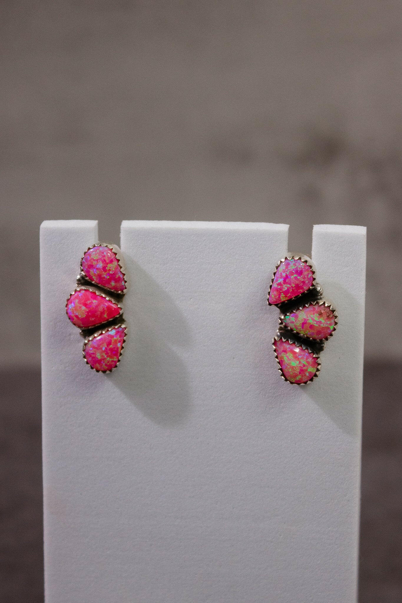 Three Stone Cluster Earrings-Stud Earrings-Krush Kandy, Women's Online Fashion Boutique Located in Phoenix, Arizona (Scottsdale Area)