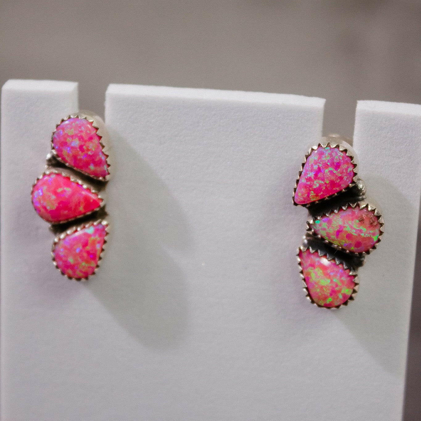 Three Stone Cluster Earrings-Stud Earrings-Krush Kandy, Women's Online Fashion Boutique Located in Phoenix, Arizona (Scottsdale Area)