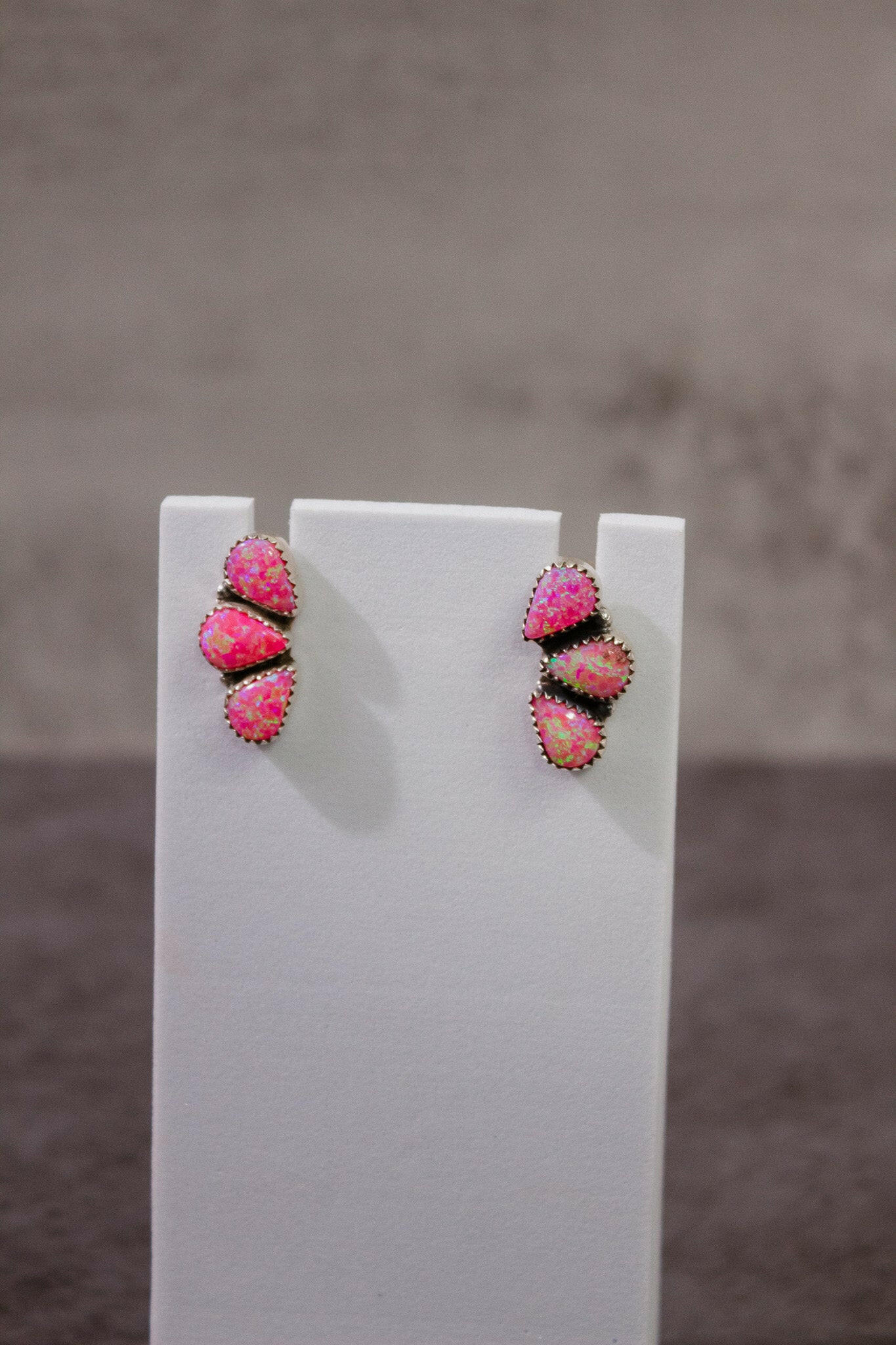 Three Stone Cluster Earrings-Stud Earrings-Krush Kandy, Women's Online Fashion Boutique Located in Phoenix, Arizona (Scottsdale Area)