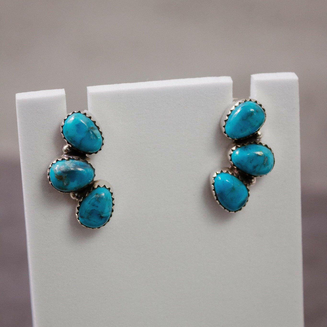 Three Stone Cluster Earrings-Stud Earrings-Krush Kandy, Women's Online Fashion Boutique Located in Phoenix, Arizona (Scottsdale Area)