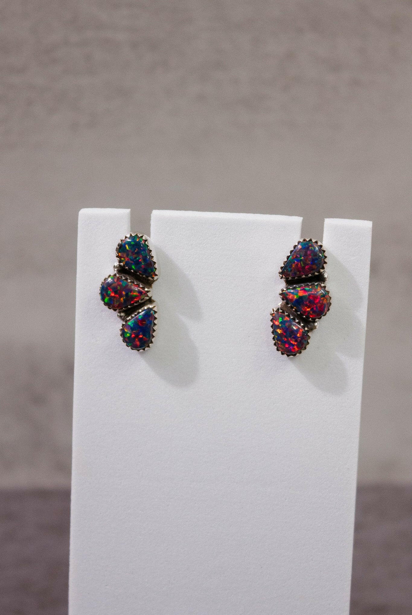 Three Stone Cluster Earrings-Stud Earrings-Krush Kandy, Women's Online Fashion Boutique Located in Phoenix, Arizona (Scottsdale Area)