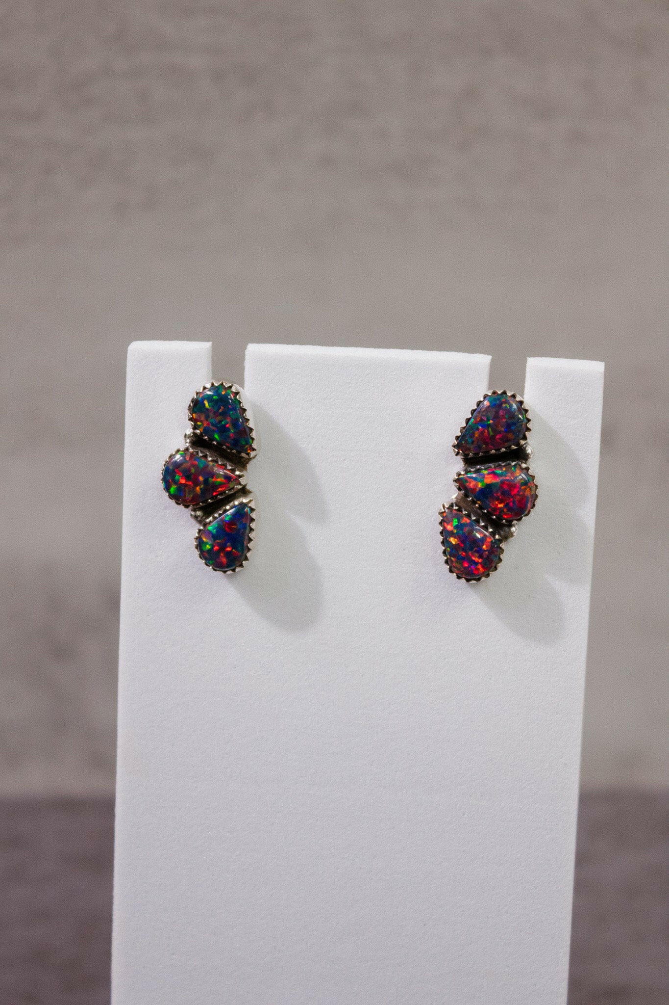 Three Stone Cluster Earrings-Stud Earrings-Krush Kandy, Women's Online Fashion Boutique Located in Phoenix, Arizona (Scottsdale Area)