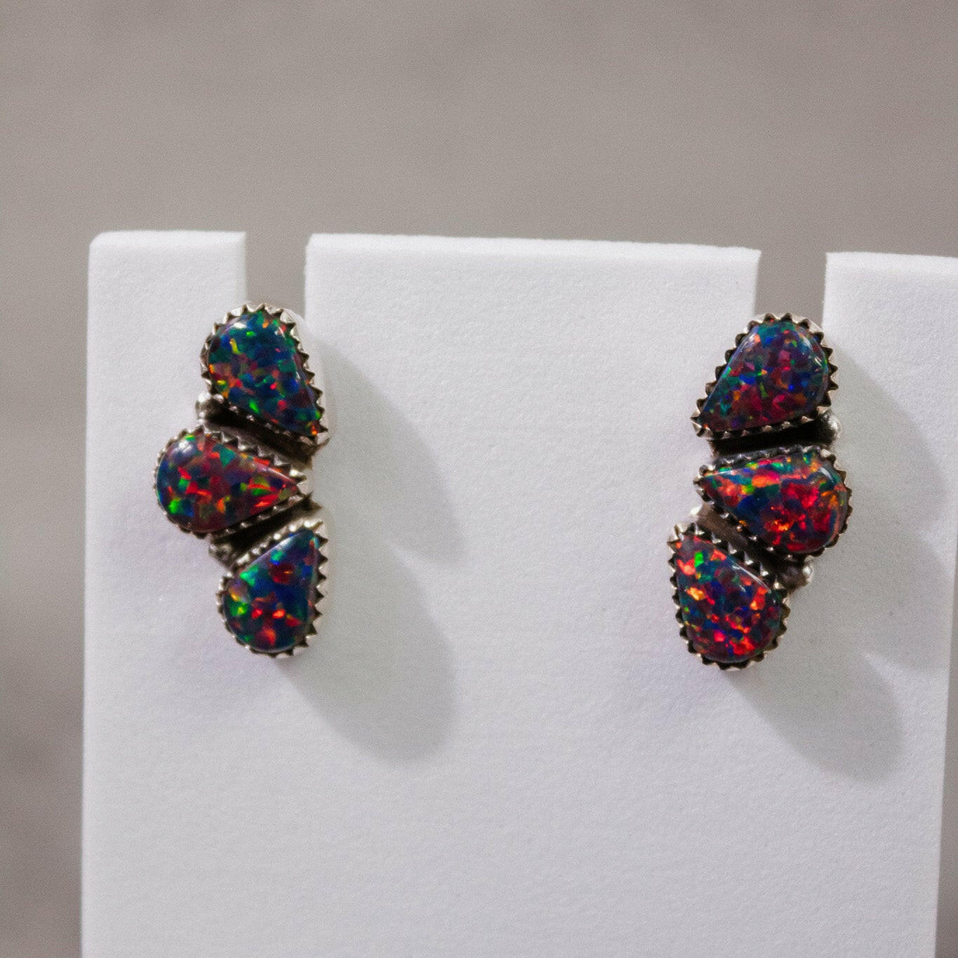 Three Stone Cluster Earrings-Stud Earrings-Krush Kandy, Women's Online Fashion Boutique Located in Phoenix, Arizona (Scottsdale Area)