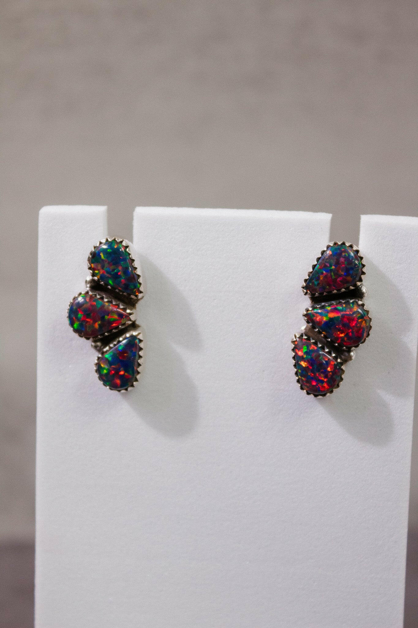 Three Stone Cluster Earrings-Stud Earrings-Krush Kandy, Women's Online Fashion Boutique Located in Phoenix, Arizona (Scottsdale Area)
