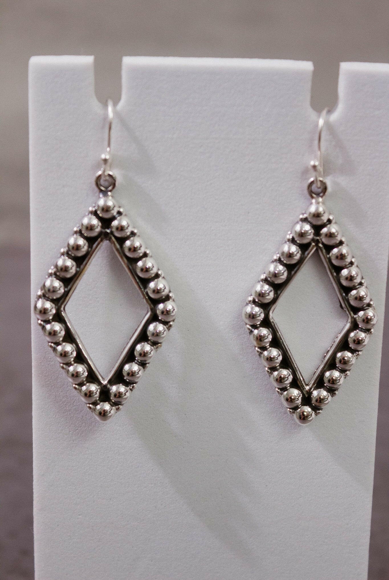 Sterling Studded Diamond Earrings-Stud Earrings-Krush Kandy, Women's Online Fashion Boutique Located in Phoenix, Arizona (Scottsdale Area)