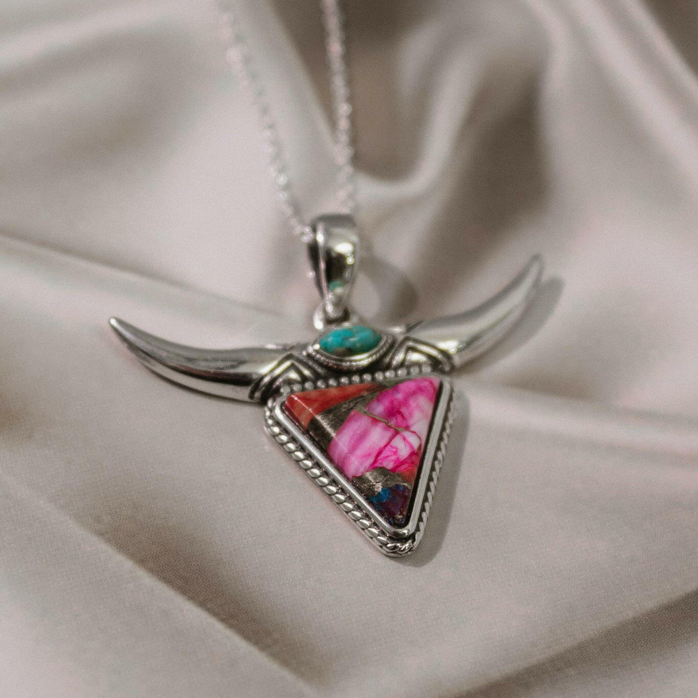 Lassie's Wild Horn Stone Necklace-Chain Necklaces-Krush Kandy, Women's Online Fashion Boutique Located in Phoenix, Arizona (Scottsdale Area)