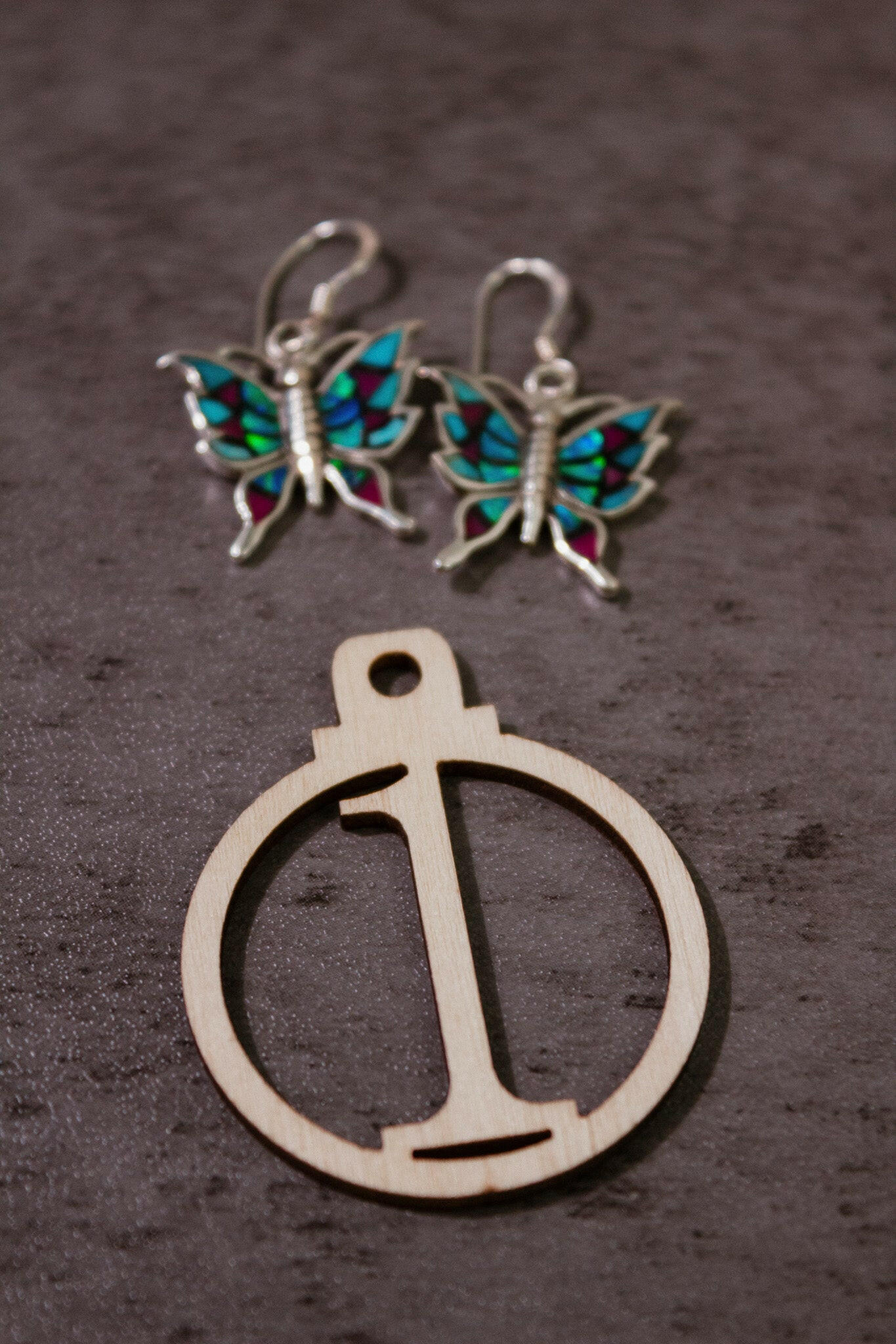 One Of A Kind Butterfly Stone Earrings-Stud Earrings-Krush Kandy, Women's Online Fashion Boutique Located in Phoenix, Arizona (Scottsdale Area)