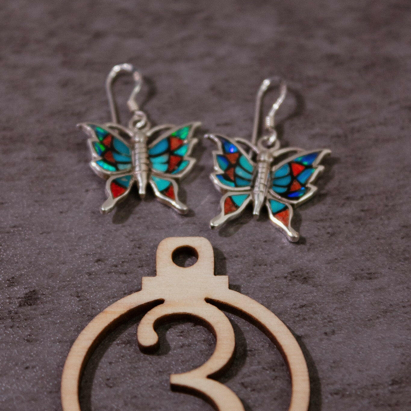 One Of A Kind Butterfly Stone Earrings-Stud Earrings-Krush Kandy, Women's Online Fashion Boutique Located in Phoenix, Arizona (Scottsdale Area)