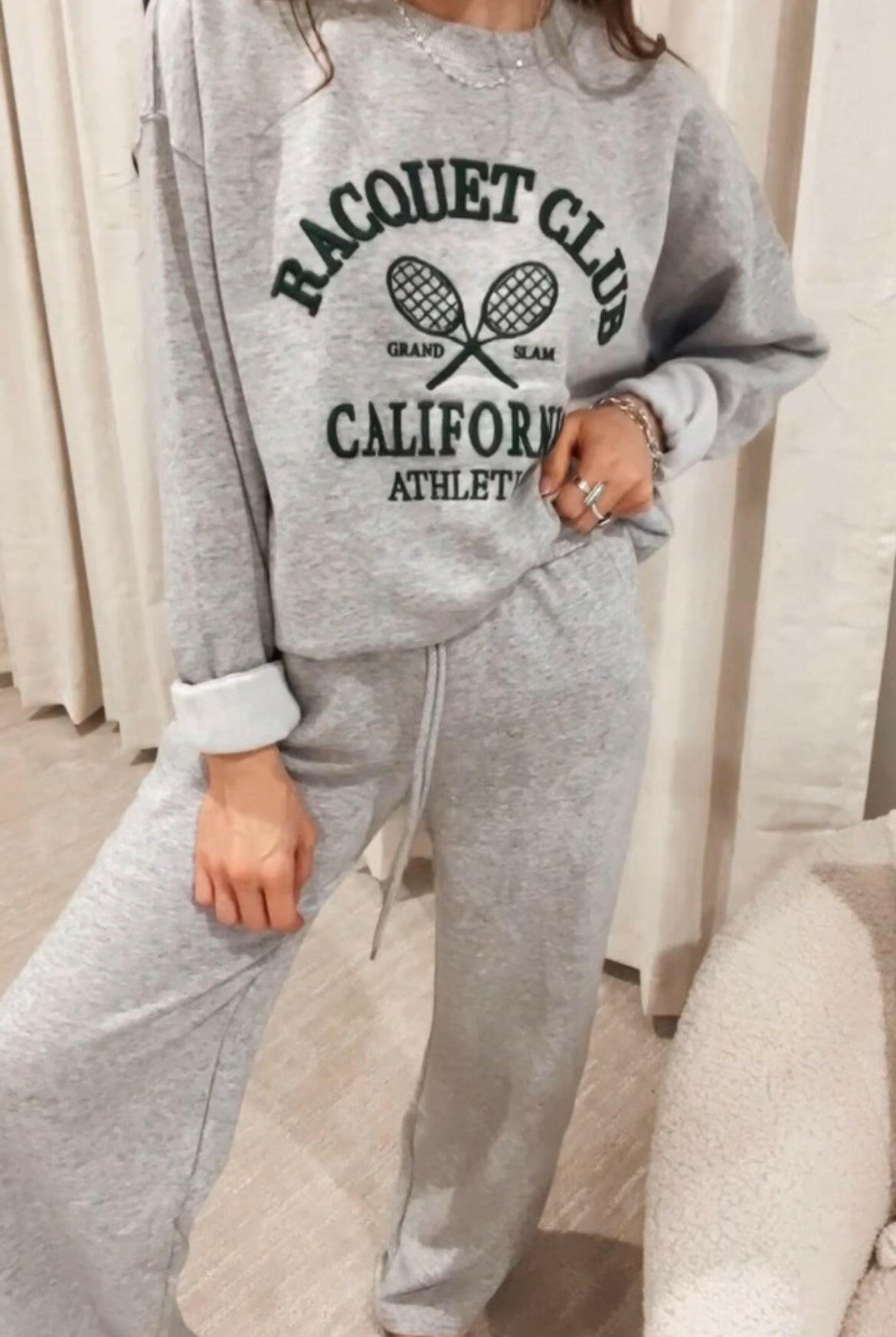 California Racquet Club Crewneck-Sweatshirts-Krush Kandy, Women's Online Fashion Boutique Located in Phoenix, Arizona (Scottsdale Area)