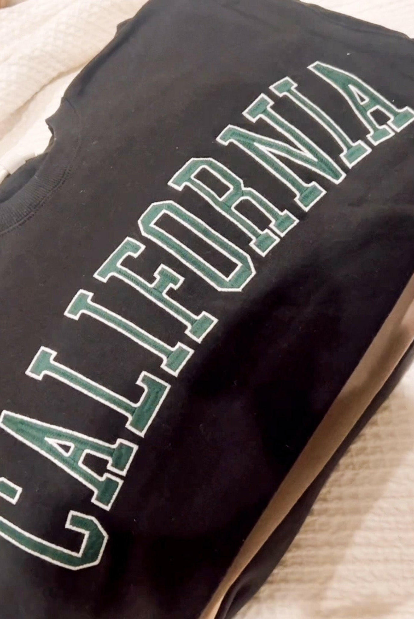 California Embroidered Crewneck-Sweatshirts-Krush Kandy, Women's Online Fashion Boutique Located in Phoenix, Arizona (Scottsdale Area)