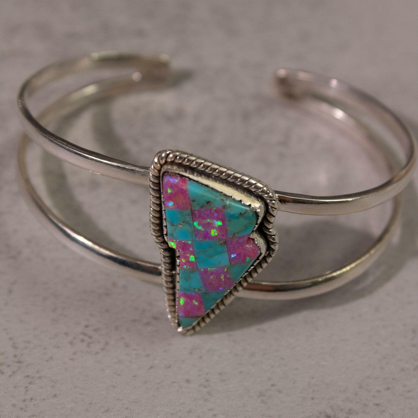 Multi Shape Checkered Cuffs-Chain Bracelets-Krush Kandy, Women's Online Fashion Boutique Located in Phoenix, Arizona (Scottsdale Area)