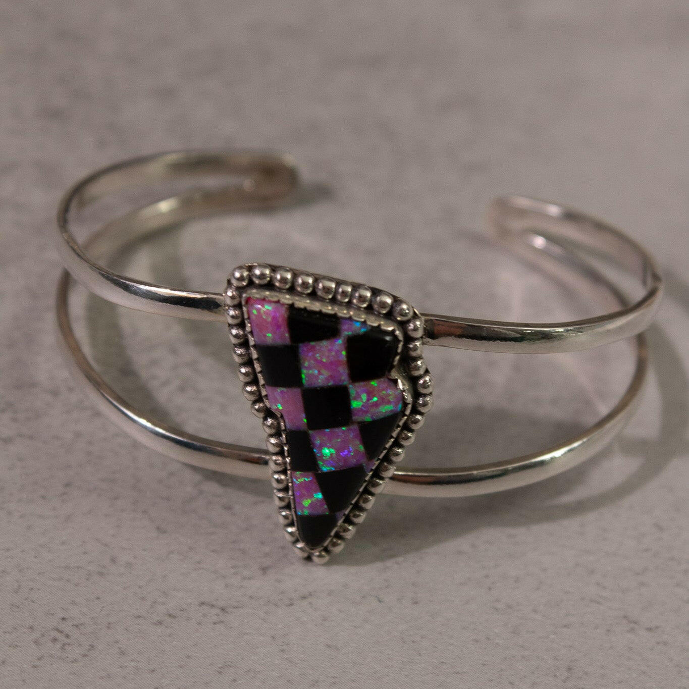 Multi Shape Checkered Cuffs-Chain Bracelets-Krush Kandy, Women's Online Fashion Boutique Located in Phoenix, Arizona (Scottsdale Area)