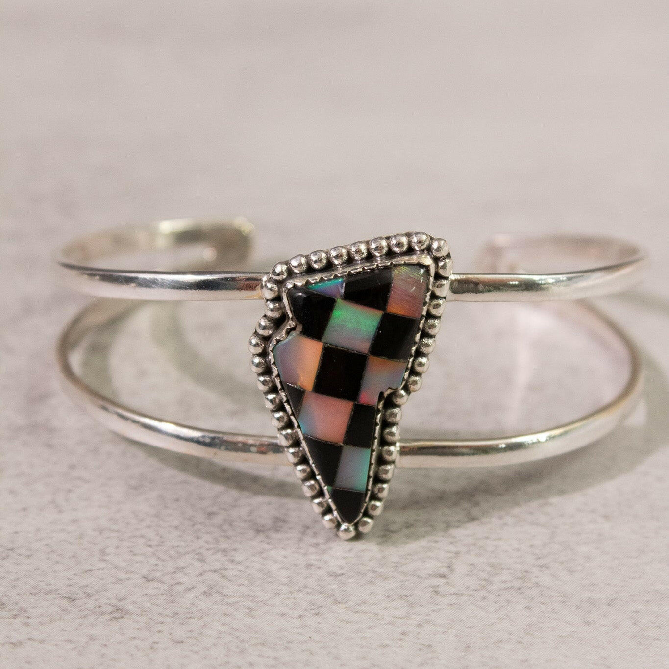 Multi Shape Checkered Cuffs-Chain Bracelets-Krush Kandy, Women's Online Fashion Boutique Located in Phoenix, Arizona (Scottsdale Area)