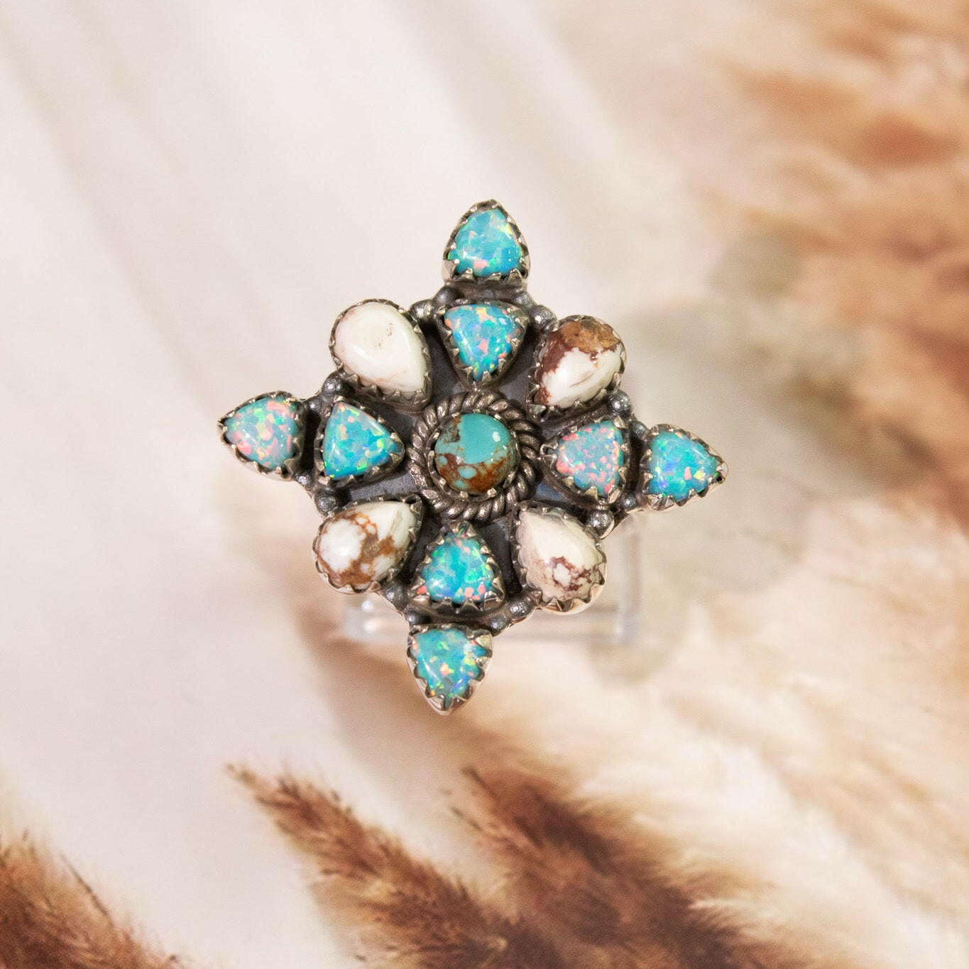 Wildhorse, Turquoise & Opal Ring-Ring Sizers-Krush Kandy, Women's Online Fashion Boutique Located in Phoenix, Arizona (Scottsdale Area)
