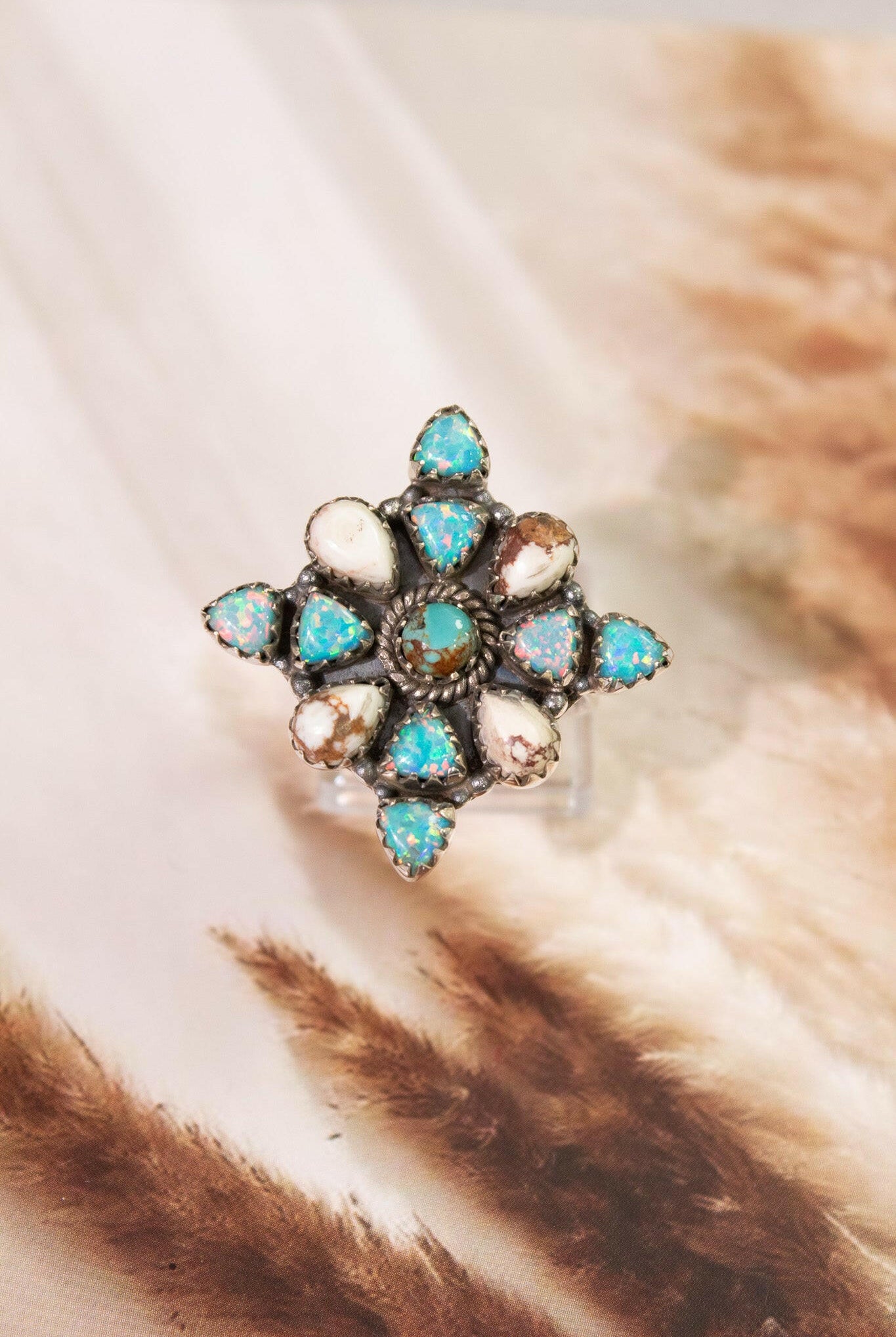 Wildhorse, Turquoise & Opal Ring-Ring Sizers-Krush Kandy, Women's Online Fashion Boutique Located in Phoenix, Arizona (Scottsdale Area)