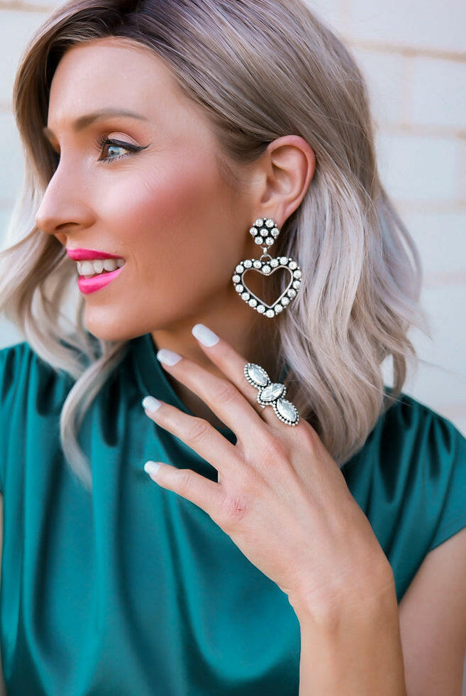 Shine Bright Sterling Silver Crystal Crawler Ring | PREORDER NOW OPEN!-Crawler Rings-Krush Kandy, Women's Online Fashion Boutique Located in Phoenix, Arizona (Scottsdale Area)