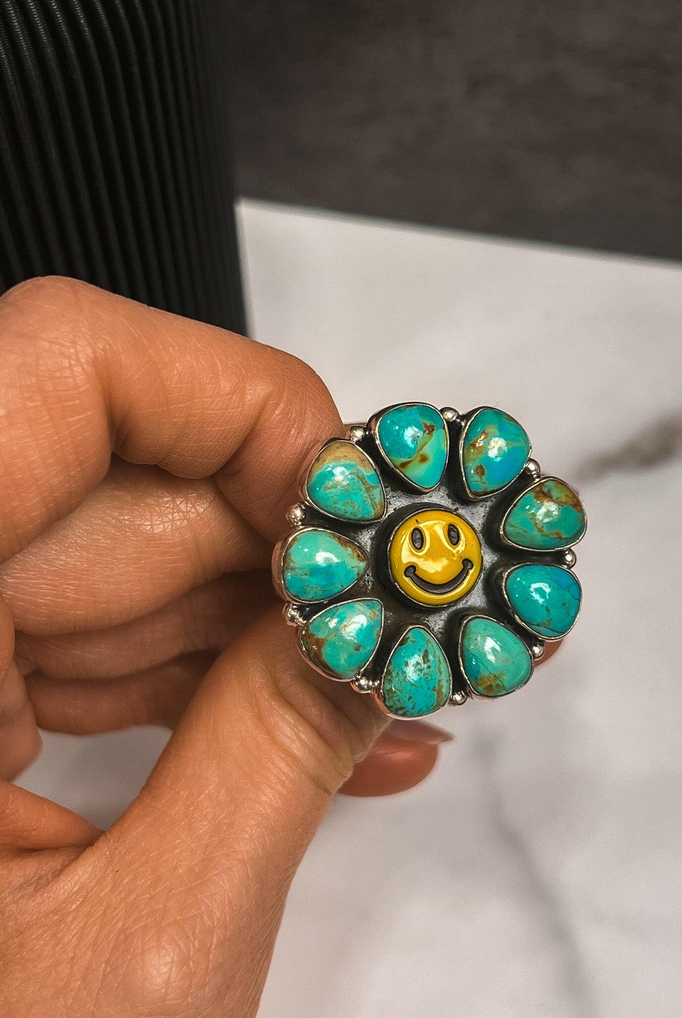 Smiley Blossom Cluster Pendant & Ring | MADE TO ORDER-Ring Sizers-Krush Kandy, Women's Online Fashion Boutique Located in Phoenix, Arizona (Scottsdale Area)