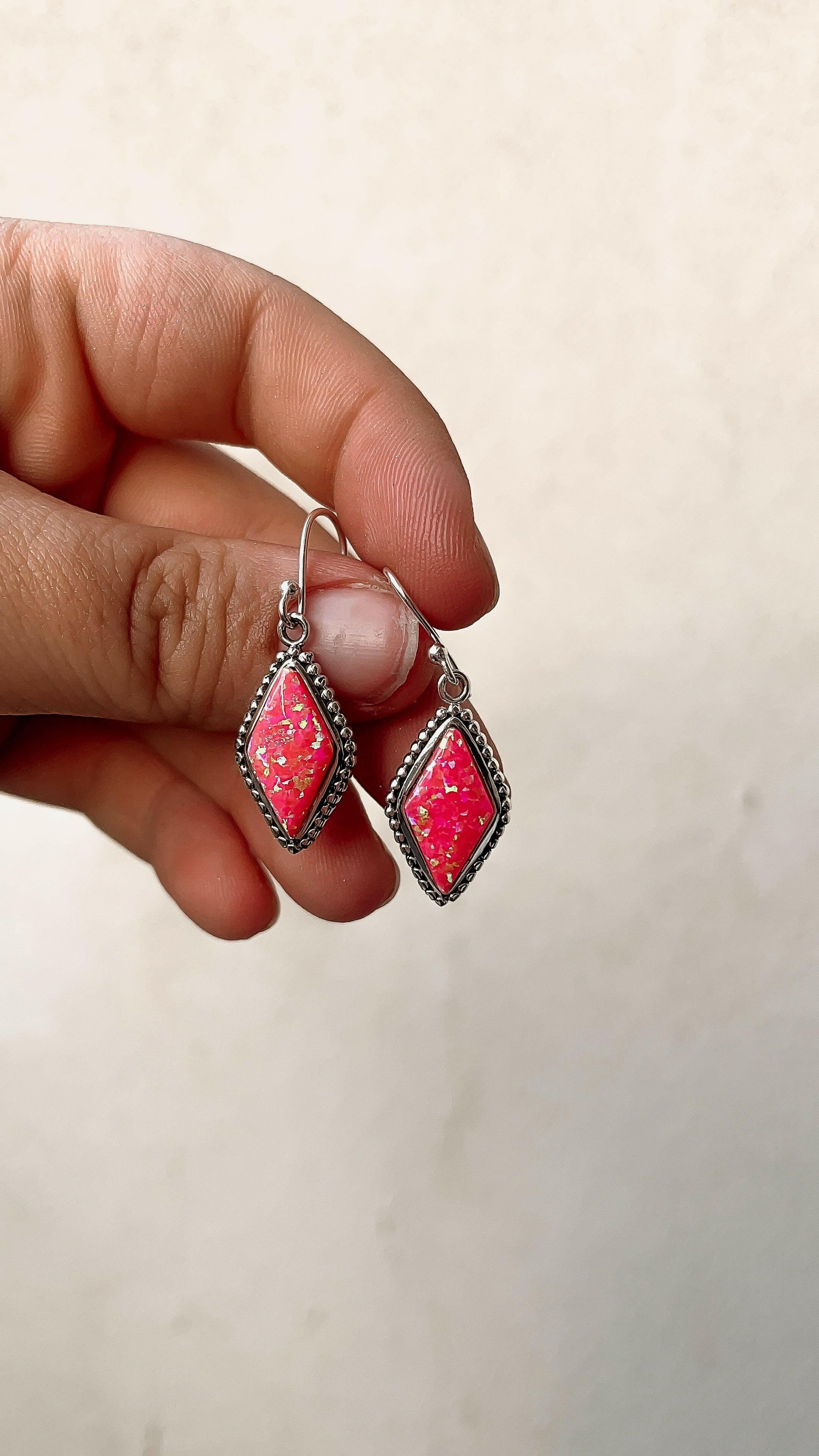 Diamond In My Eyes Stone Earrings-Hoop Earrings-Krush Kandy, Women's Online Fashion Boutique Located in Phoenix, Arizona (Scottsdale Area)