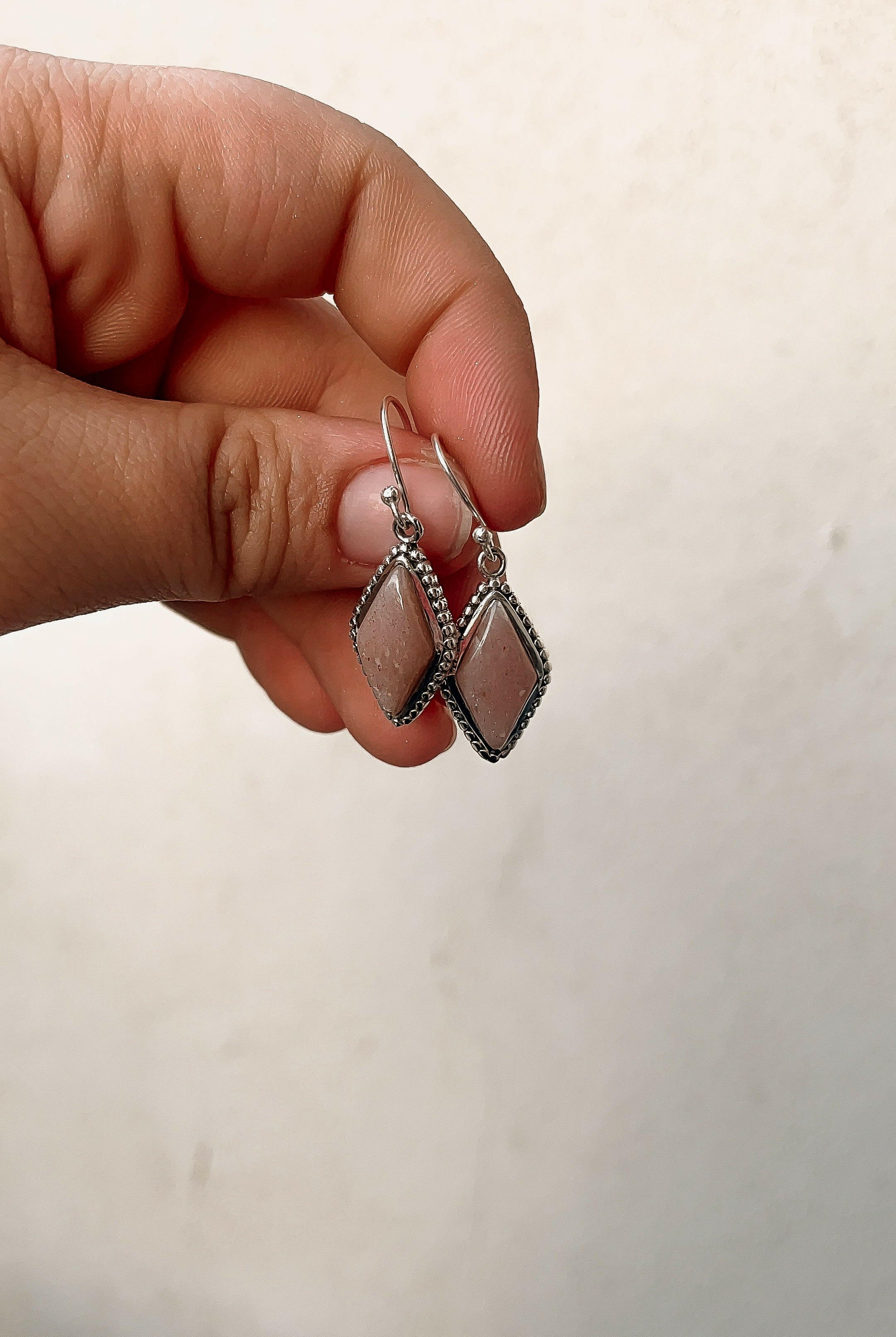 Diamond In My Eyes Stone Earrings-Hoop Earrings-Krush Kandy, Women's Online Fashion Boutique Located in Phoenix, Arizona (Scottsdale Area)