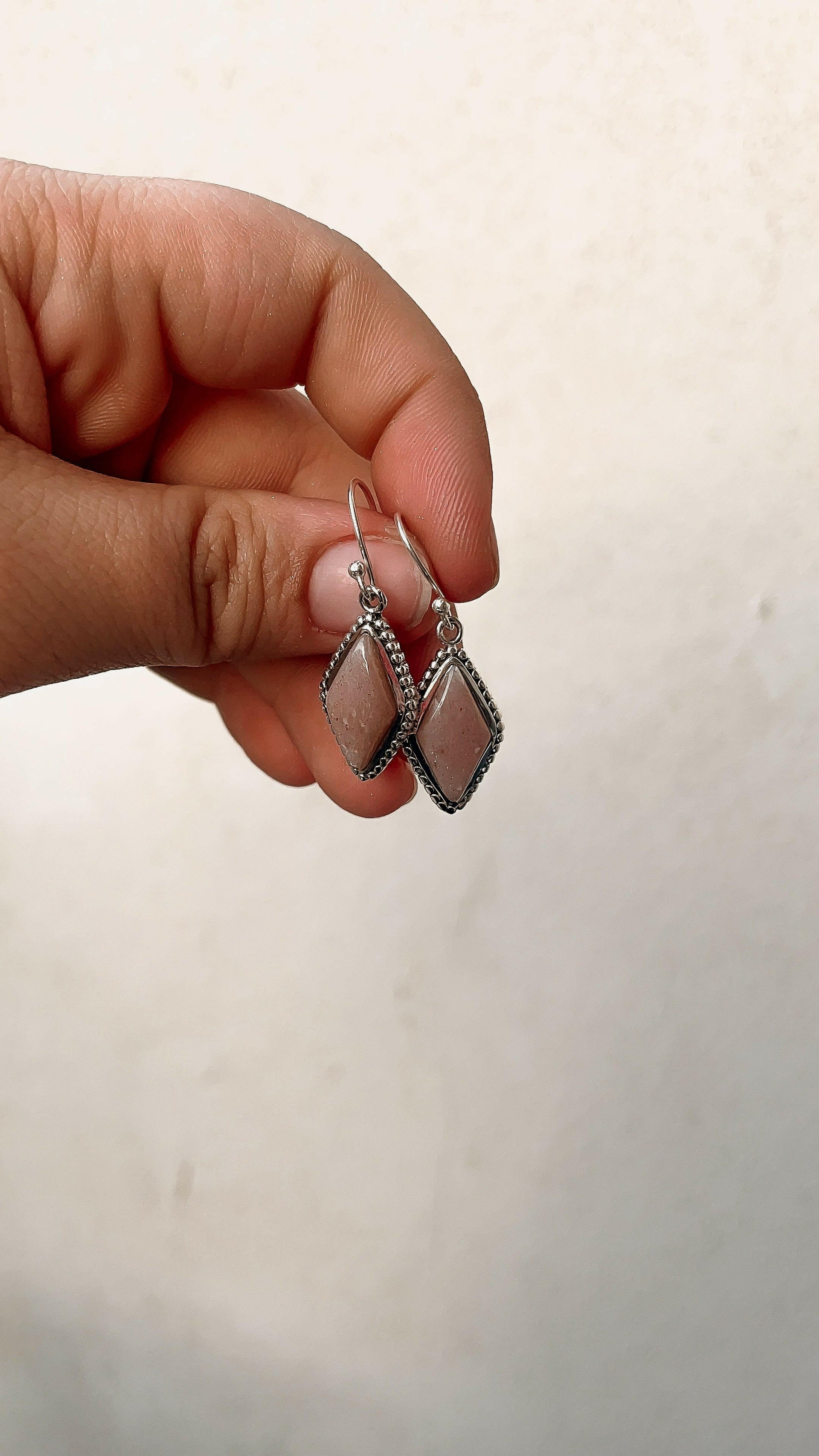 Diamond In My Eyes Stone Earrings-Hoop Earrings-Krush Kandy, Women's Online Fashion Boutique Located in Phoenix, Arizona (Scottsdale Area)