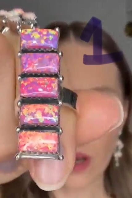 Opal Bar Cluster Stone Rings - MADE TO ORDER-Rings-Krush Kandy, Women's Online Fashion Boutique Located in Phoenix, Arizona (Scottsdale Area)
