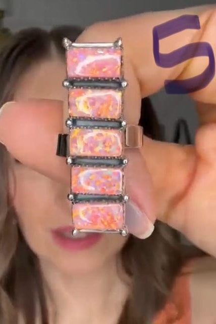 Opal Bar Cluster Stone Rings - MADE TO ORDER-Rings-Krush Kandy, Women's Online Fashion Boutique Located in Phoenix, Arizona (Scottsdale Area)
