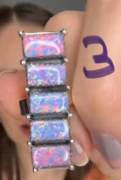 Opal Bar Cluster Stone Rings - MADE TO ORDER-Rings-Krush Kandy, Women's Online Fashion Boutique Located in Phoenix, Arizona (Scottsdale Area)