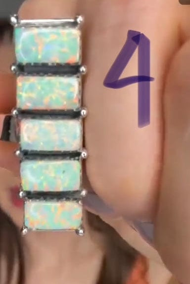 Opal Bar Cluster Stone Rings - MADE TO ORDER-Rings-Krush Kandy, Women's Online Fashion Boutique Located in Phoenix, Arizona (Scottsdale Area)