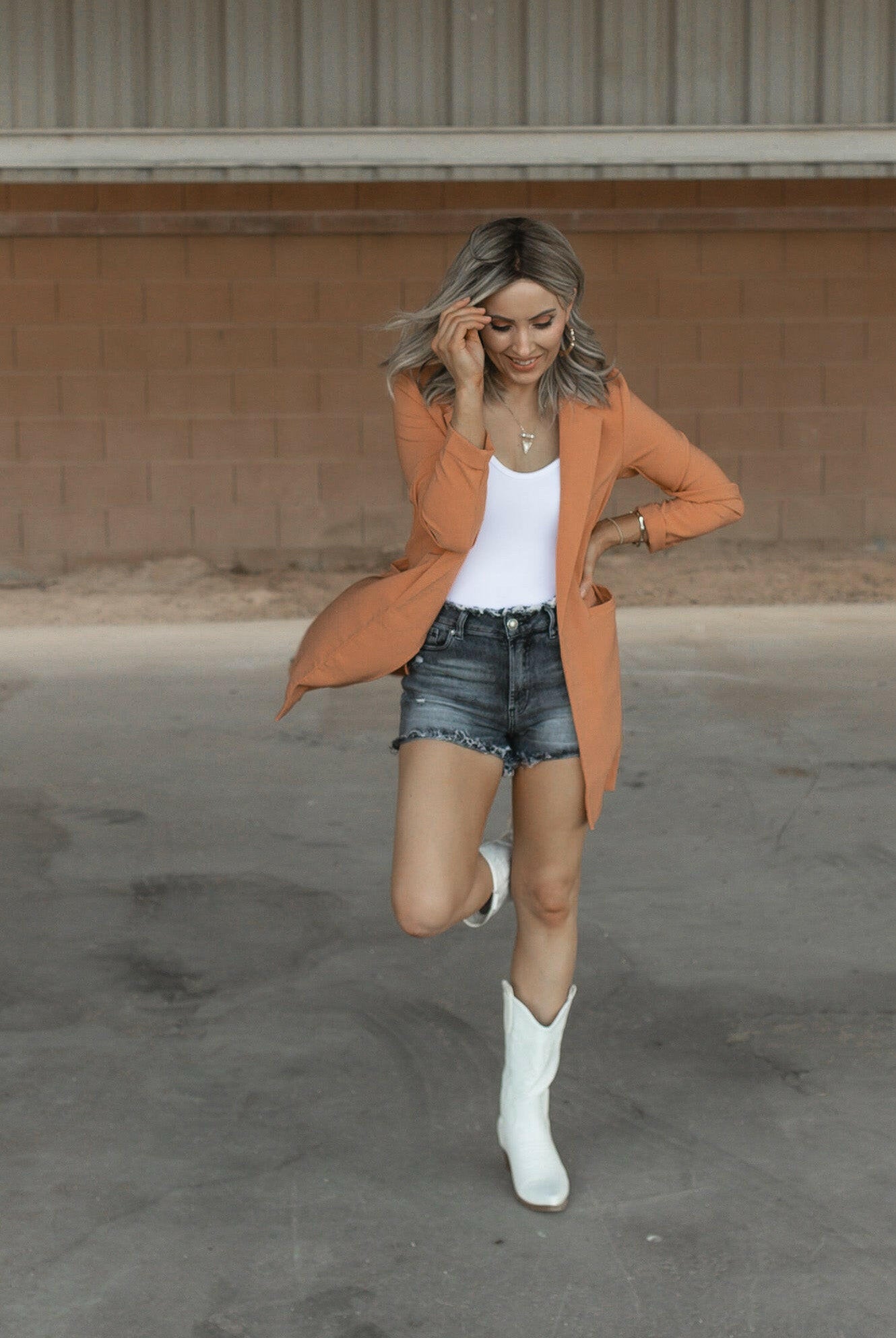 Zoom Meeting Lined Long Blazer Jacket-Blazers-Krush Kandy, Women's Online Fashion Boutique Located in Phoenix, Arizona (Scottsdale Area)