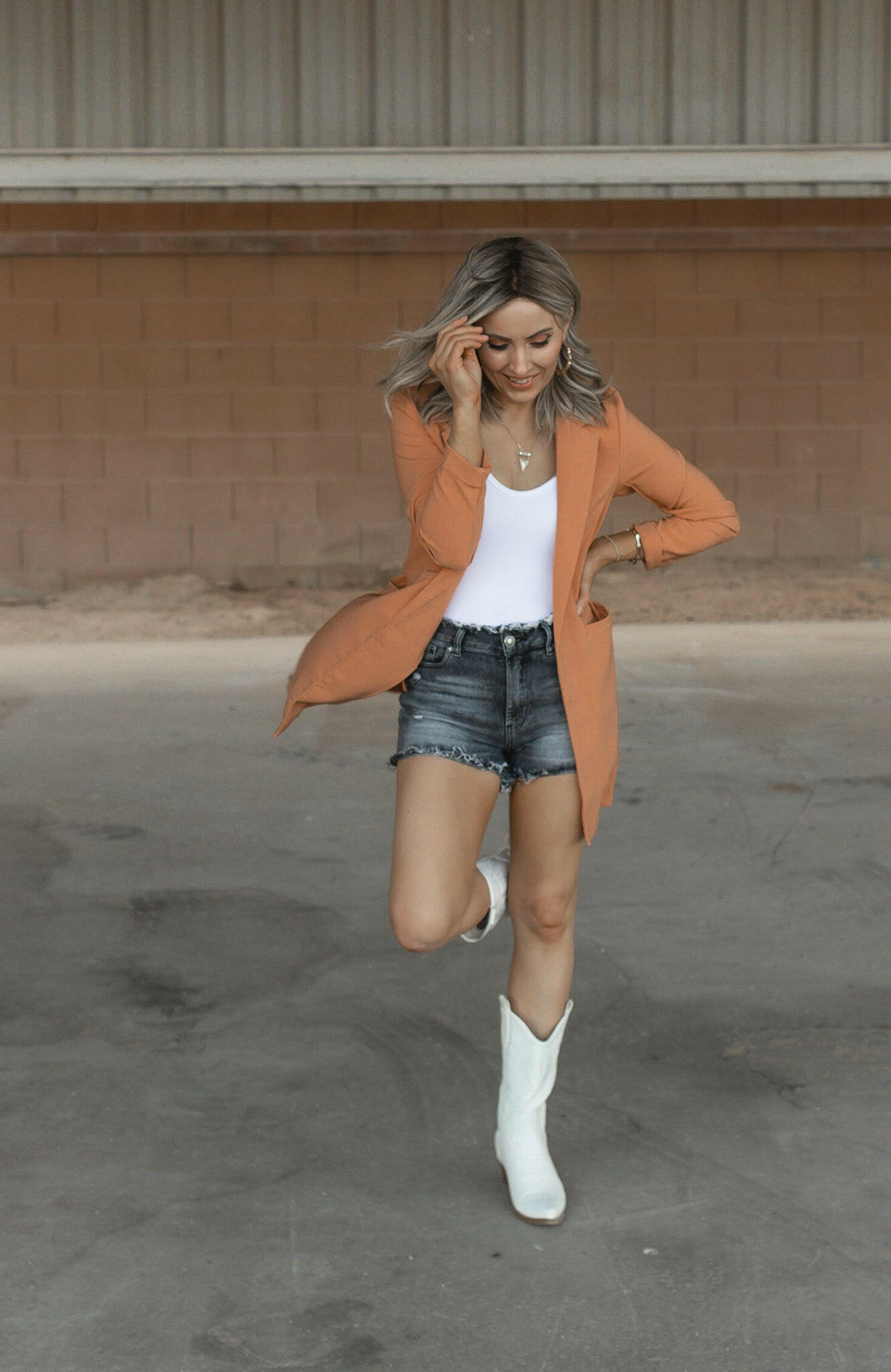 Zoom Meeting Lined Long Blazer Jacket-Blazers-Krush Kandy, Women's Online Fashion Boutique Located in Phoenix, Arizona (Scottsdale Area)