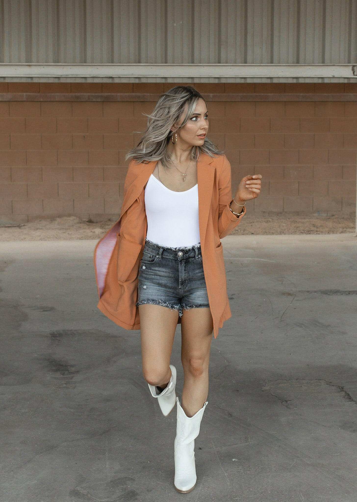 Zoom Meeting Lined Long Blazer Jacket-Blazers-Krush Kandy, Women's Online Fashion Boutique Located in Phoenix, Arizona (Scottsdale Area)