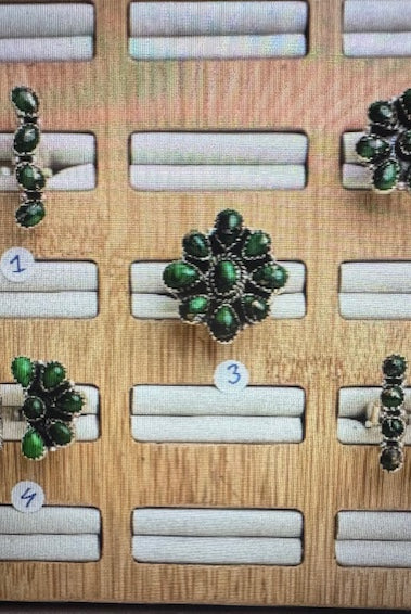 Irish Green Dahlia Rings sno 26-Rings-Krush Kandy, Women's Online Fashion Boutique Located in Phoenix, Arizona (Scottsdale Area)