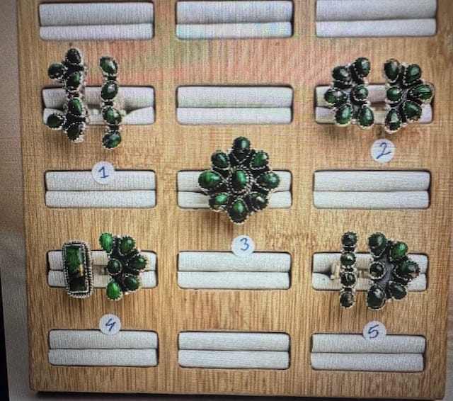 Irish Green Dahlia Rings sno 26-Rings-Krush Kandy, Women's Online Fashion Boutique Located in Phoenix, Arizona (Scottsdale Area)