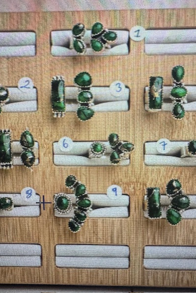 Irish Green Dahlia Rings sno 25-Rings-Krush Kandy, Women's Online Fashion Boutique Located in Phoenix, Arizona (Scottsdale Area)