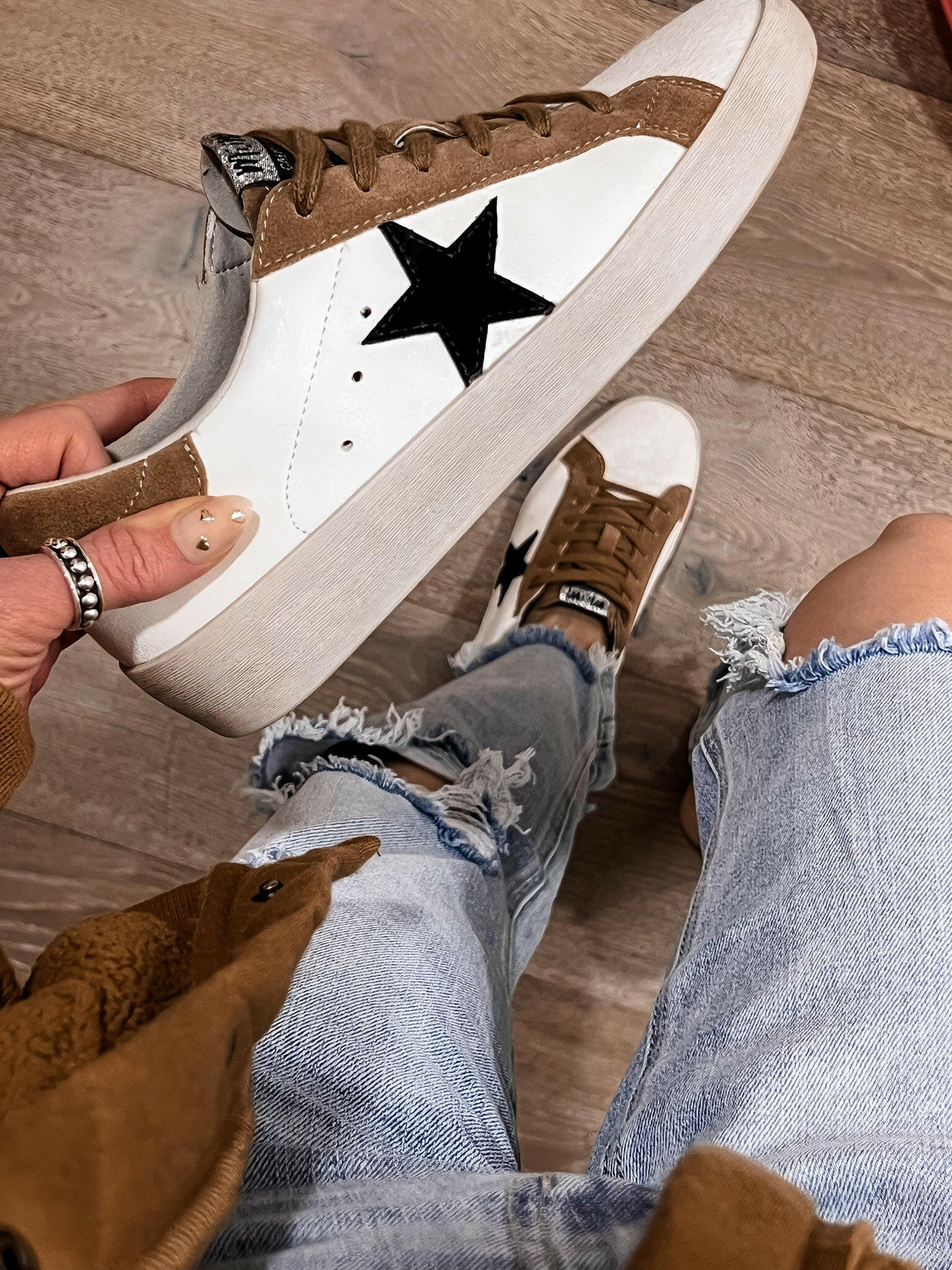 Your Favorite Neutral Star Sneaker-Sneakers-Krush Kandy, Women's Online Fashion Boutique Located in Phoenix, Arizona (Scottsdale Area)