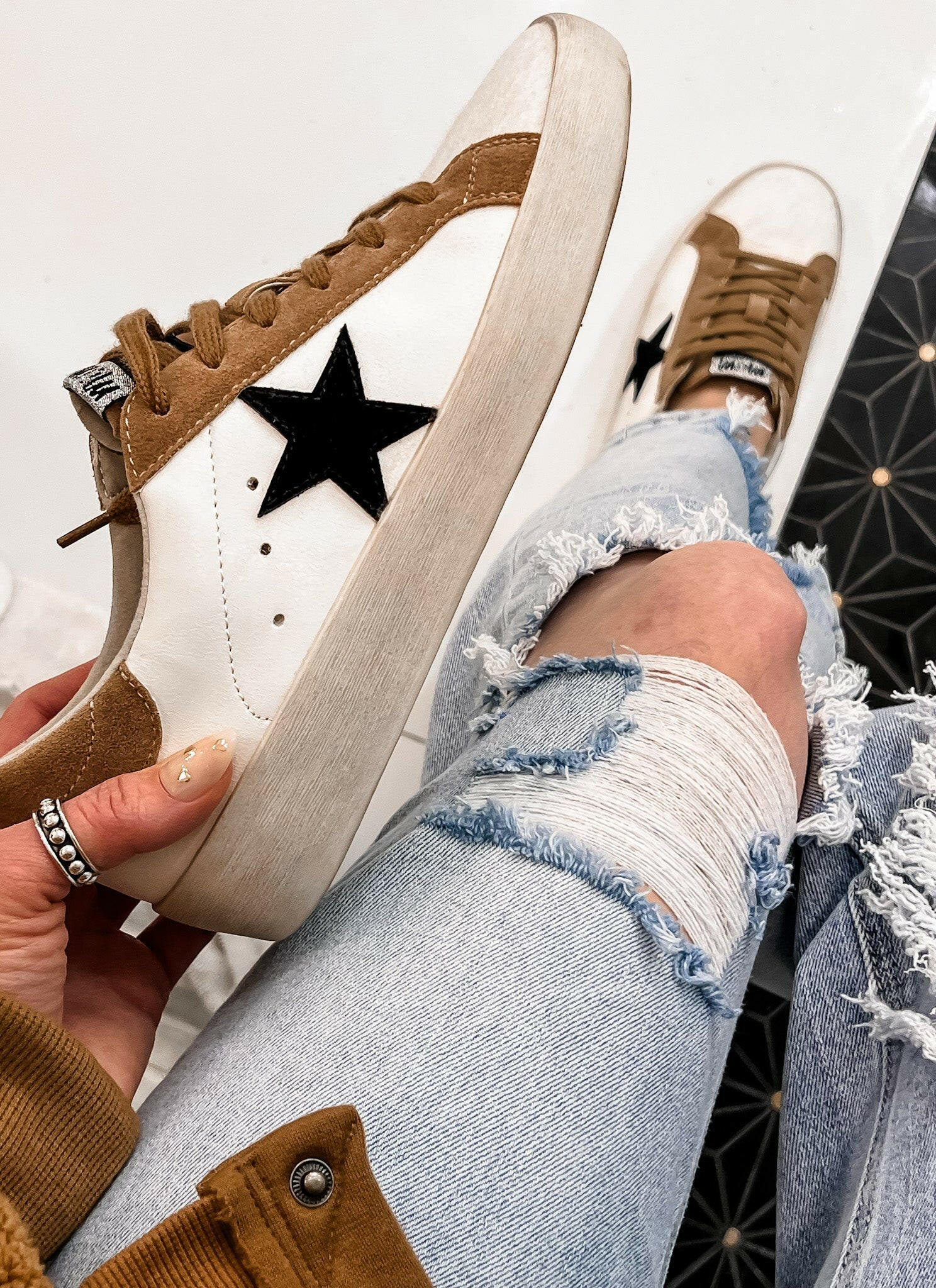 Your Favorite Neutral Star Sneaker-Sneakers-Krush Kandy, Women's Online Fashion Boutique Located in Phoenix, Arizona (Scottsdale Area)