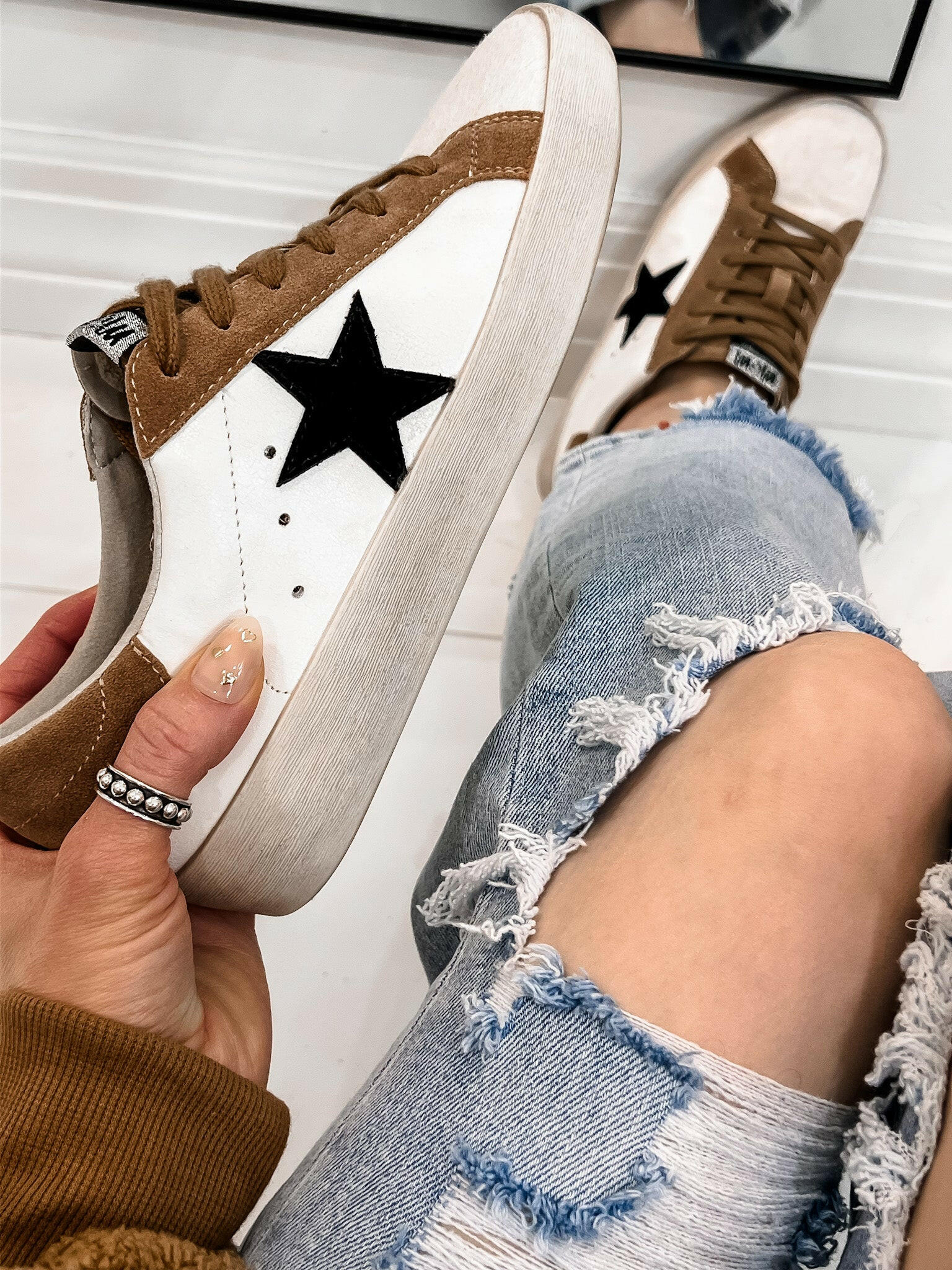 Your Favorite Neutral Star Sneaker-Sneakers-Krush Kandy, Women's Online Fashion Boutique Located in Phoenix, Arizona (Scottsdale Area)