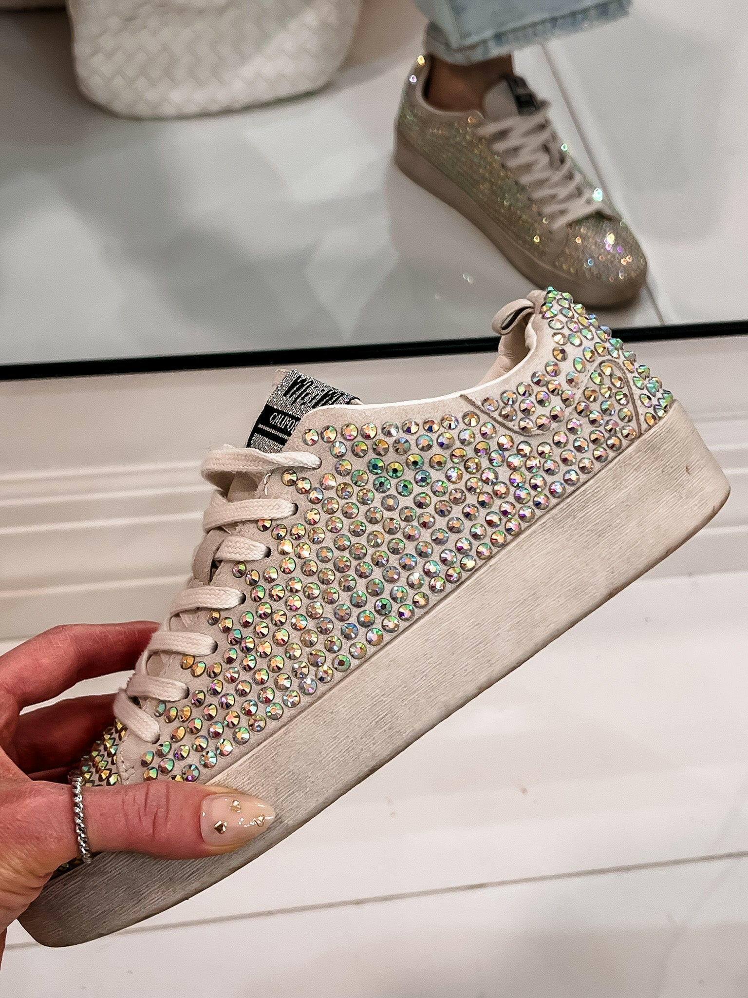Starlight Stunner Rhinestone Sneaker-Sneakers-Krush Kandy, Women's Online Fashion Boutique Located in Phoenix, Arizona (Scottsdale Area)