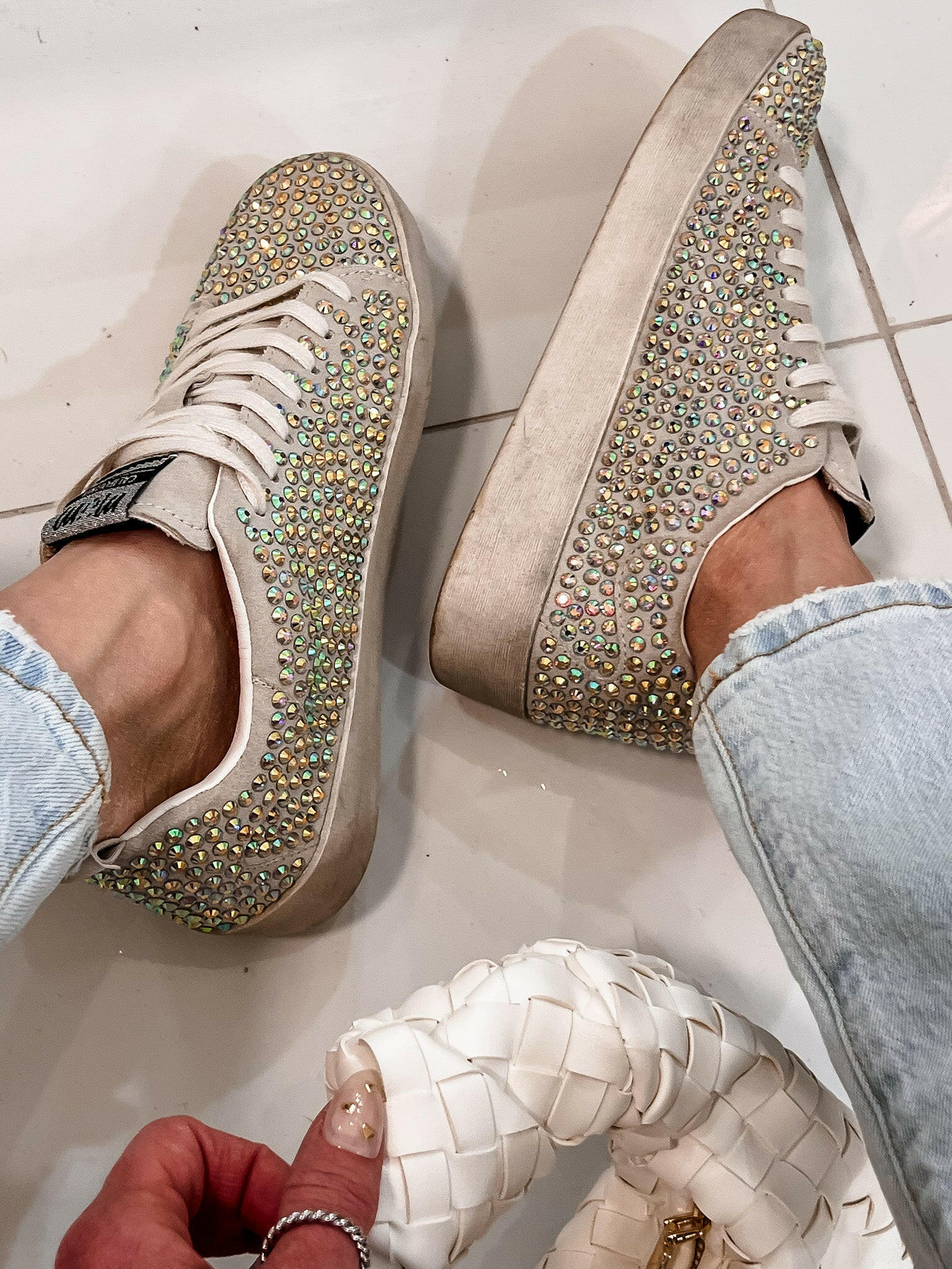 Starlight Stunner Rhinestone Sneaker-Sneakers-Krush Kandy, Women's Online Fashion Boutique Located in Phoenix, Arizona (Scottsdale Area)