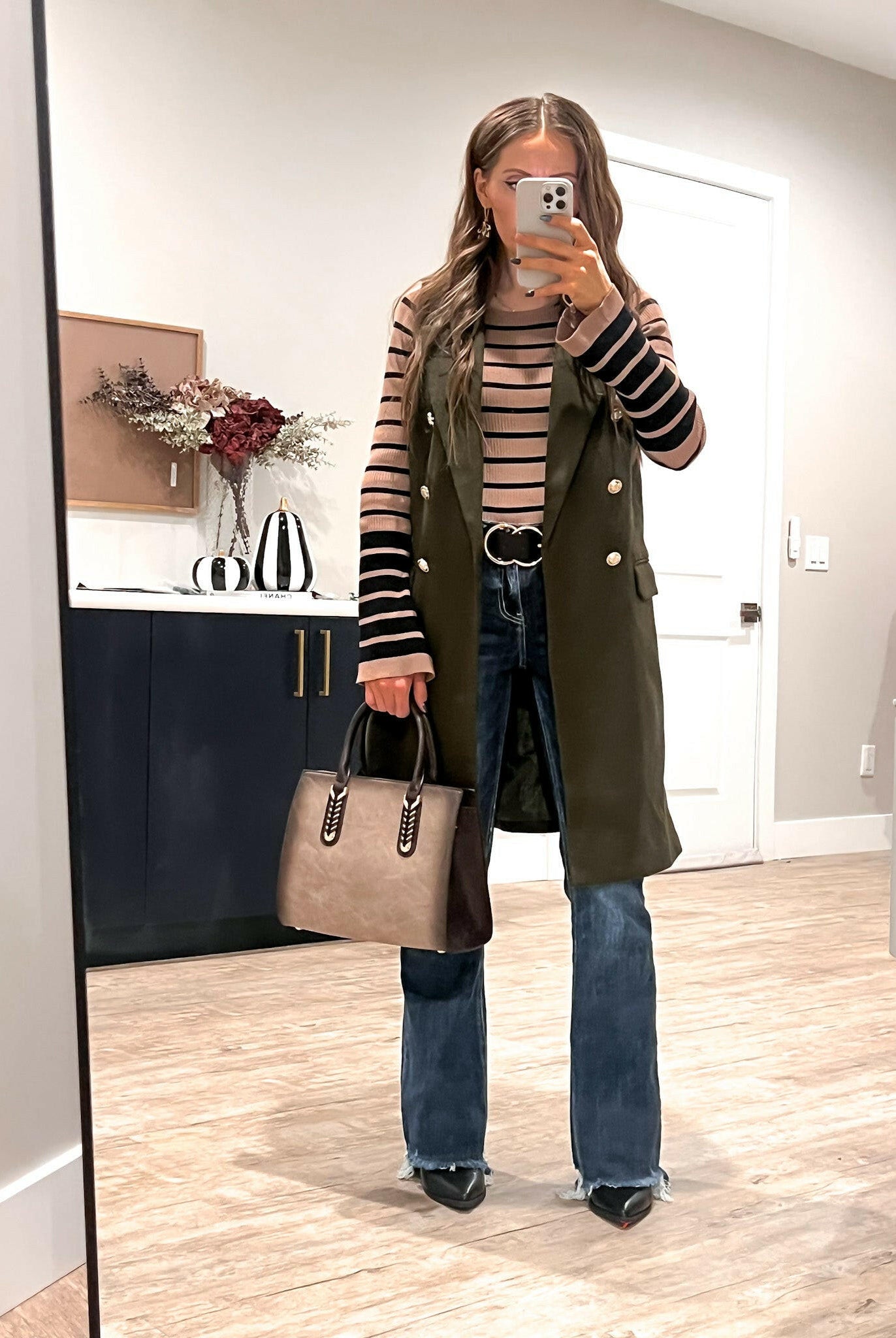 Sleek Double-Breasted Vest Coat-Vests-Krush Kandy, Women's Online Fashion Boutique Located in Phoenix, Arizona (Scottsdale Area)
