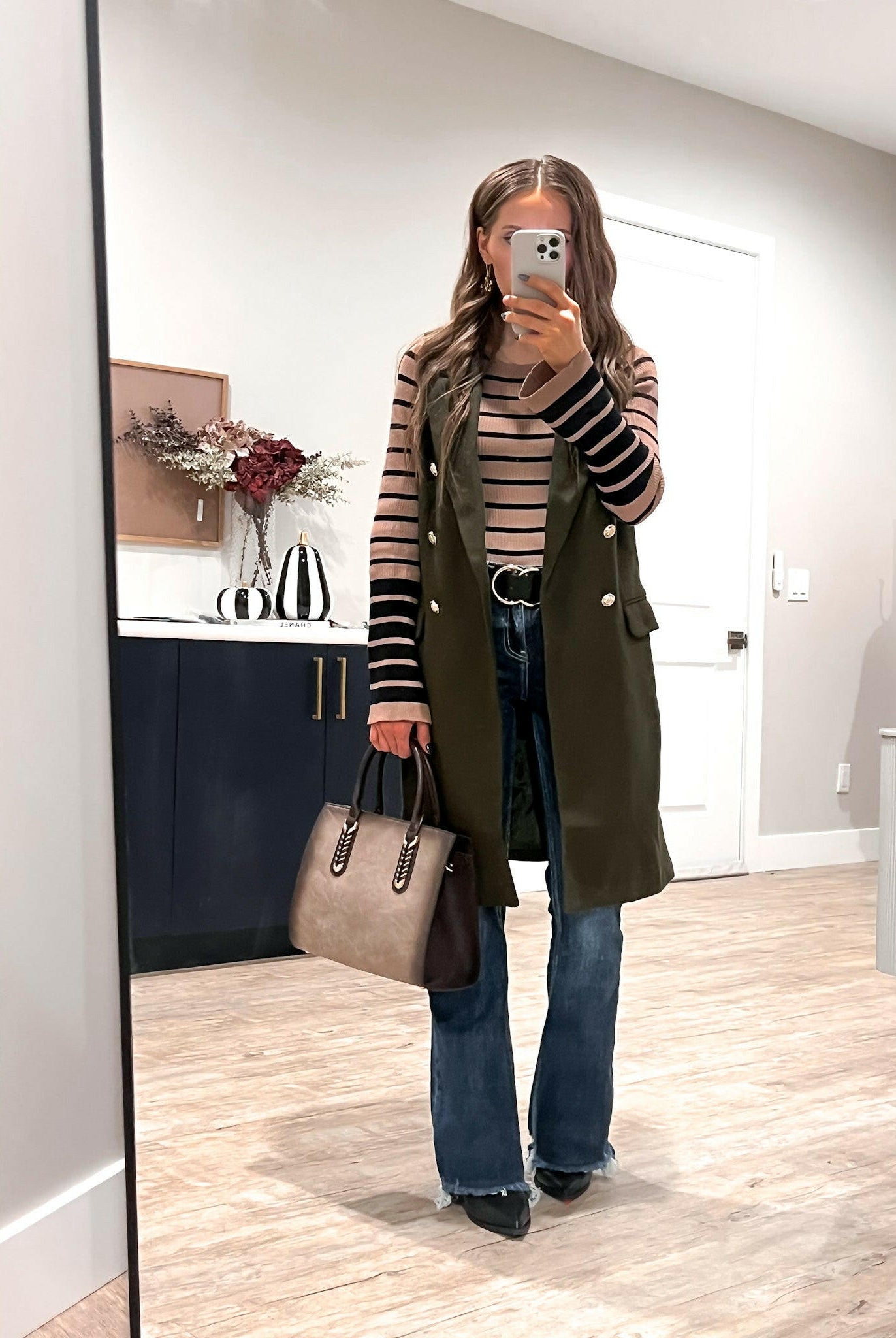 Sleek Double-Breasted Vest Coat-Vests-Krush Kandy, Women's Online Fashion Boutique Located in Phoenix, Arizona (Scottsdale Area)