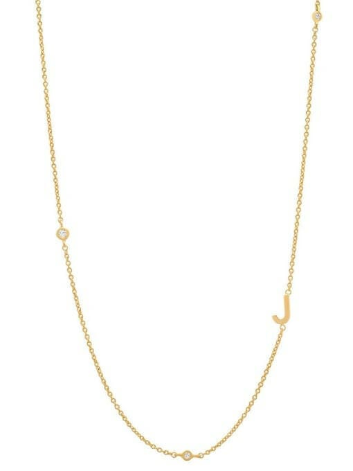 Cubic Zirconia Letter Minimalist Necklace-Necklaces-Krush Kandy, Women's Online Fashion Boutique Located in Phoenix, Arizona (Scottsdale Area)
