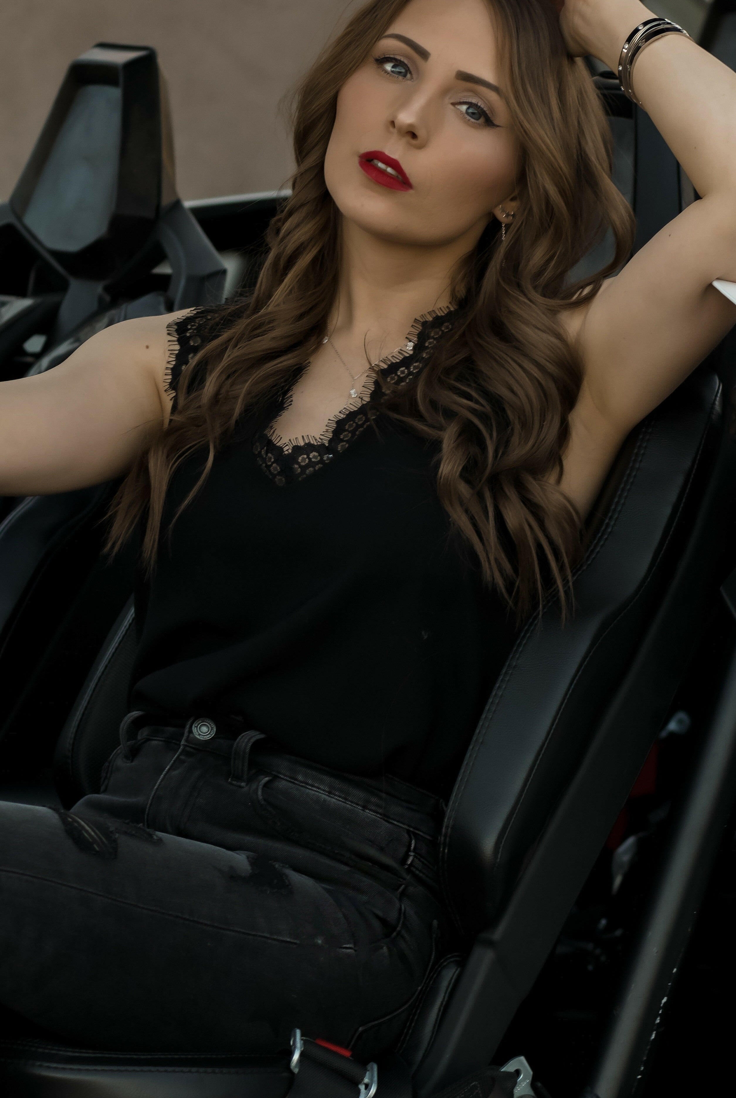 Busy Boss Babe Eyelash Lace V Neck Tank Top | S-2X 6 colors-Tanks-Krush Kandy, Women's Online Fashion Boutique Located in Phoenix, Arizona (Scottsdale Area)