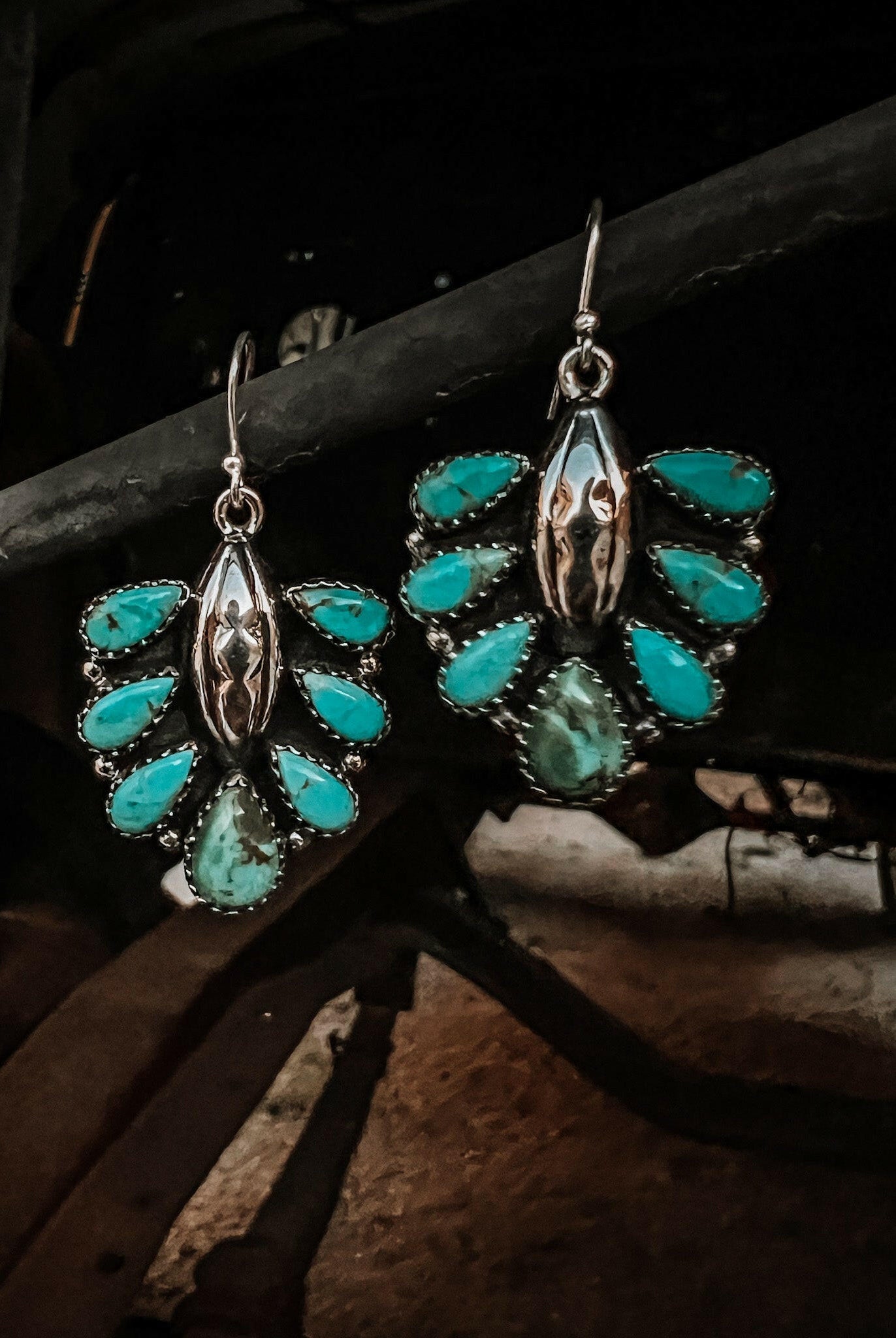 Mia Cluster Turquoise Earring-Krush Kandy, Women's Online Fashion Boutique Located in Phoenix, Arizona (Scottsdale Area)