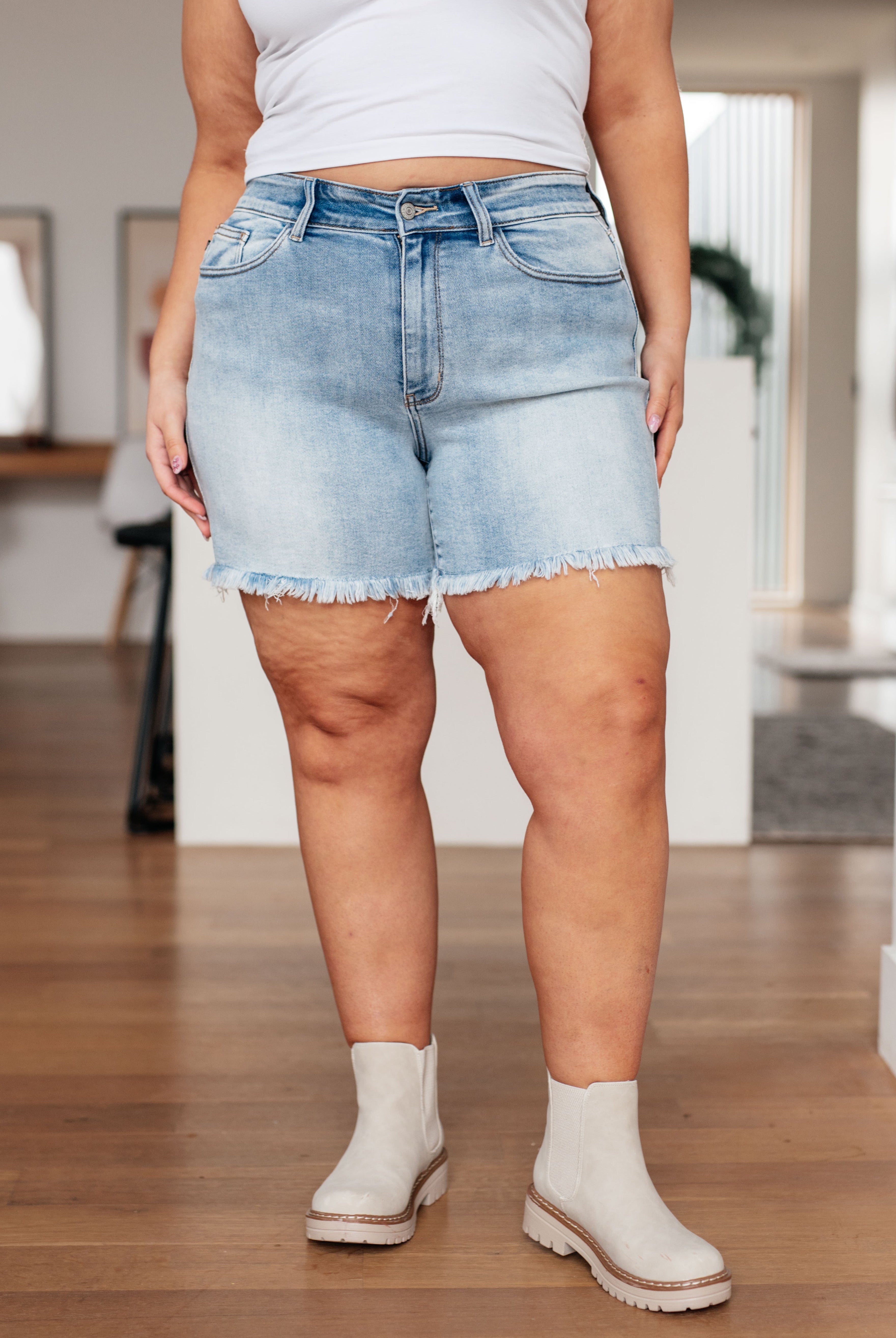Jenny High Rise Cutoff Dad Shorts-Shorts-Krush Kandy, Women's Online Fashion Boutique Located in Phoenix, Arizona (Scottsdale Area)